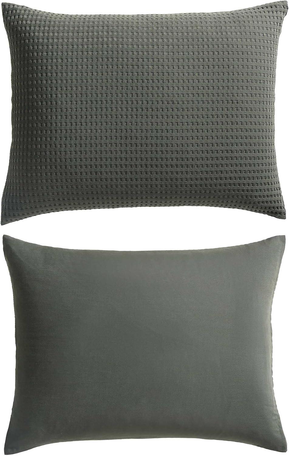 Kenneth Cole Solid Waffle Reversible Comforter Set