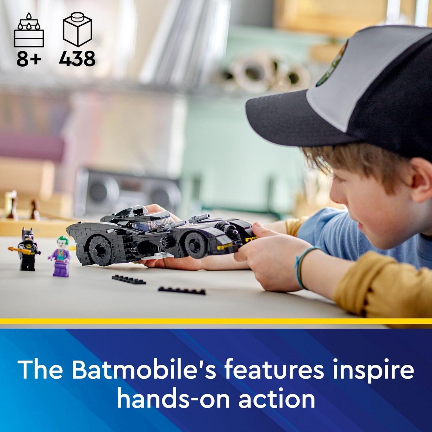 LEGO DC Batmobile: Batman vs. The Joker Chase 76224 Building Toy Set, this DC Super Hero Toy Features Batman's Iconic Vehicle with Weapons and a Minifigure Compatible Cockpit, DC Gift for 8 Year Olds