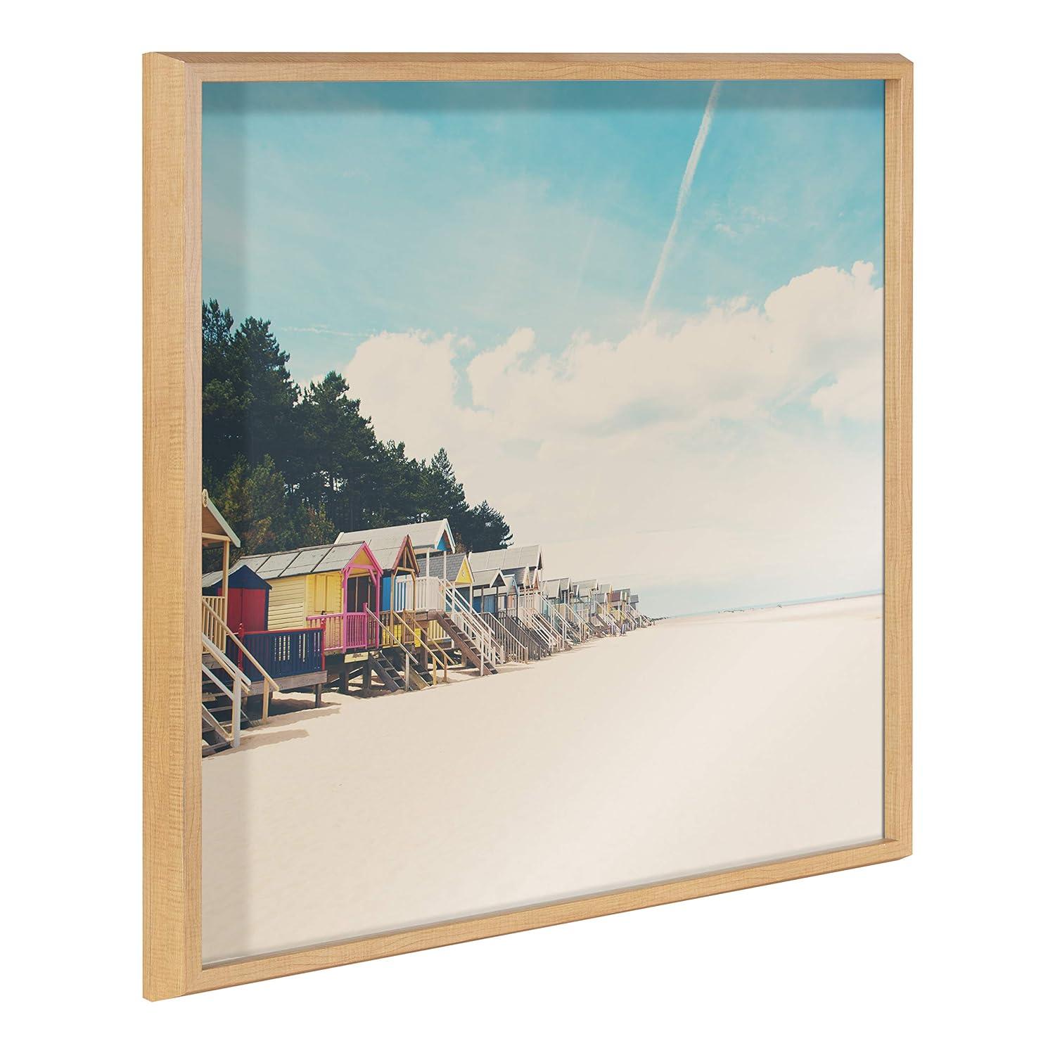 Kate & Laurel All Things Decor 24" x 24" Blake Small Spaces by Laura Evans Framed Printed Acrylic Natural : Modern Nautical Wall Decor