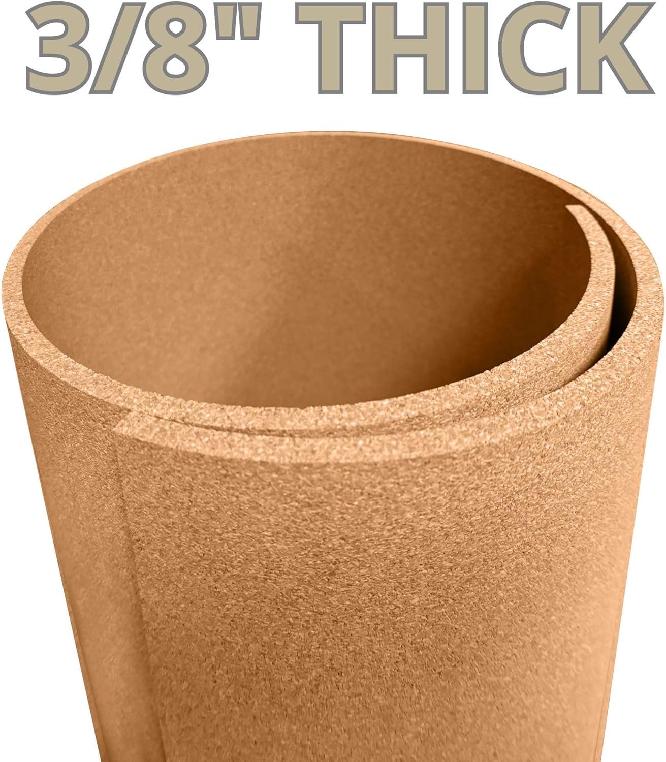 Natural Cork Roll 4' x 12' x 3/8" Premium Grade