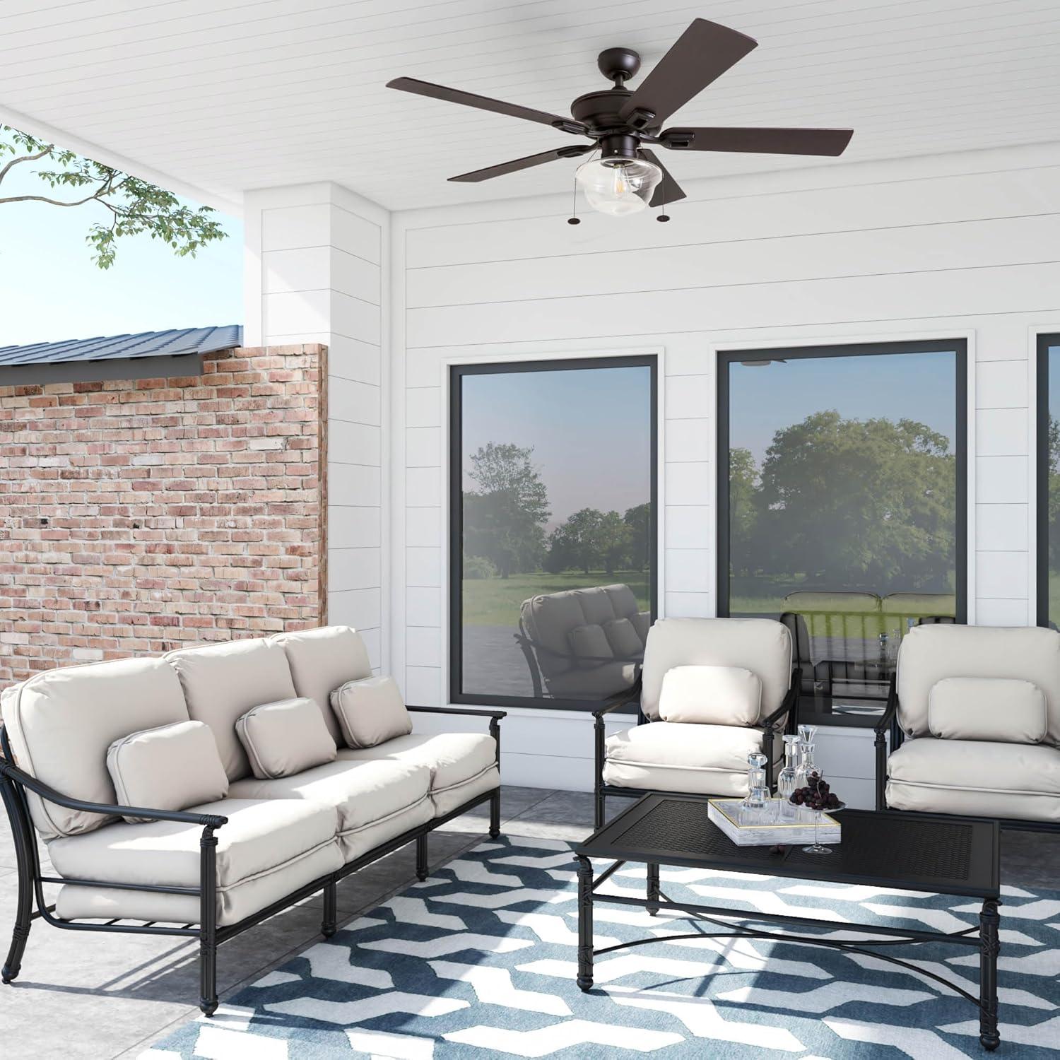 Prominence Home 52" Abner Indoor/Outdoor Bronze Ceiling Fan