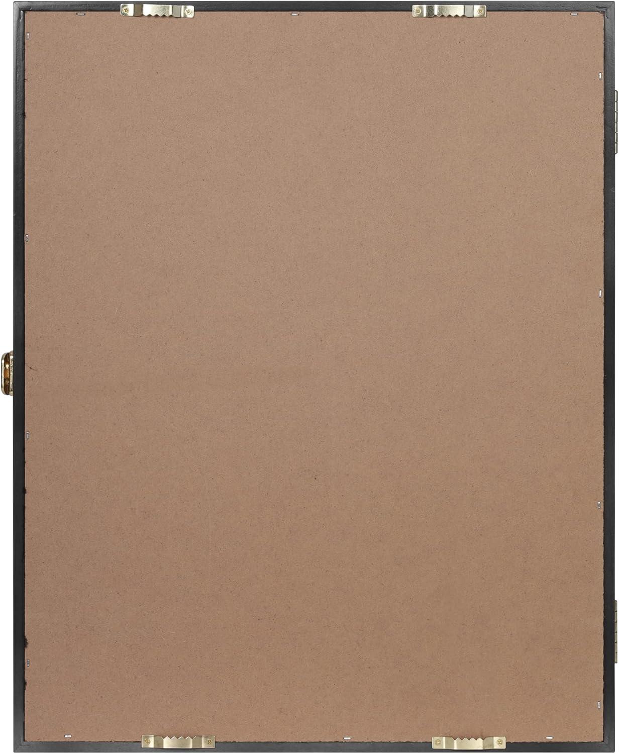 Challenge Coin / Casino Chip Display Case Cabinet Holder Shadow Box, Glass Door, Black (COIN56-BL)