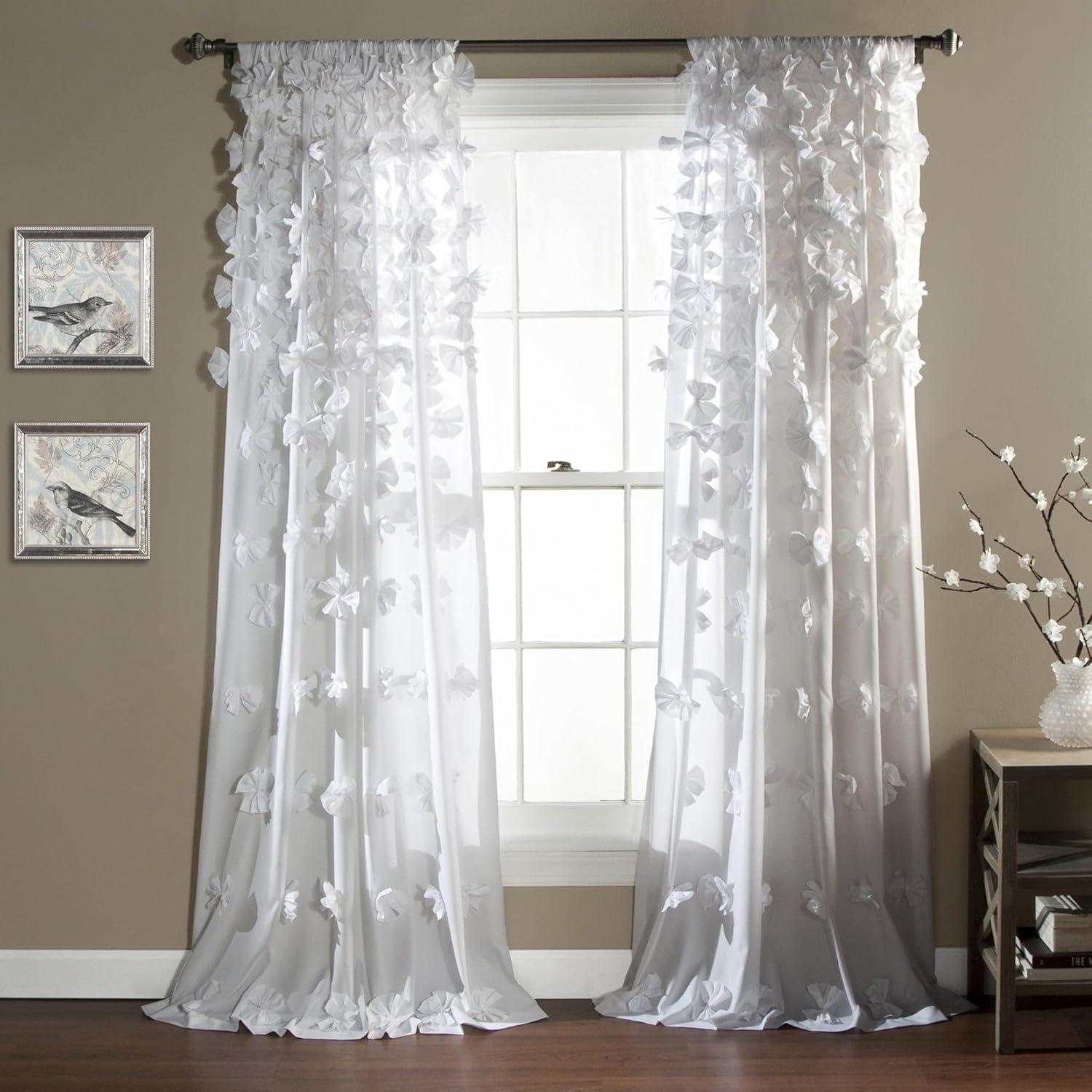 Riley Polyester Semi Sheer Curtain Panel