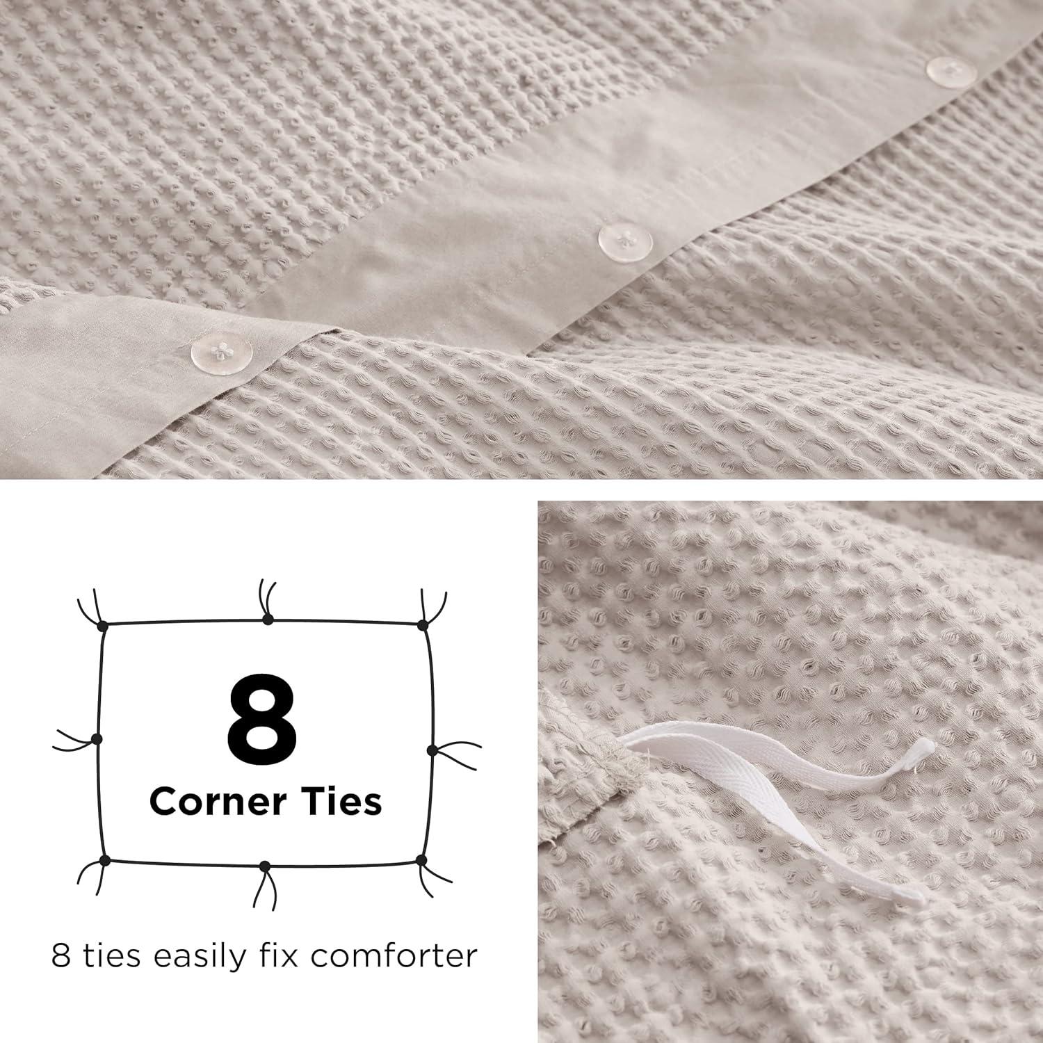 Bedsure Bedsure 100% Cotton Waffle Weave Duvet Cover