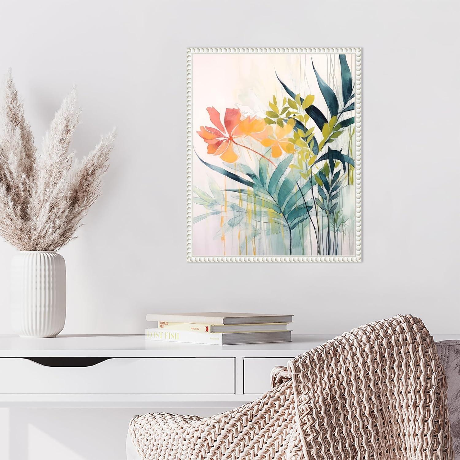 Amanti Art Pink and Yellow Floral Elegance II by Irena Orlov Framed Wall Art Print