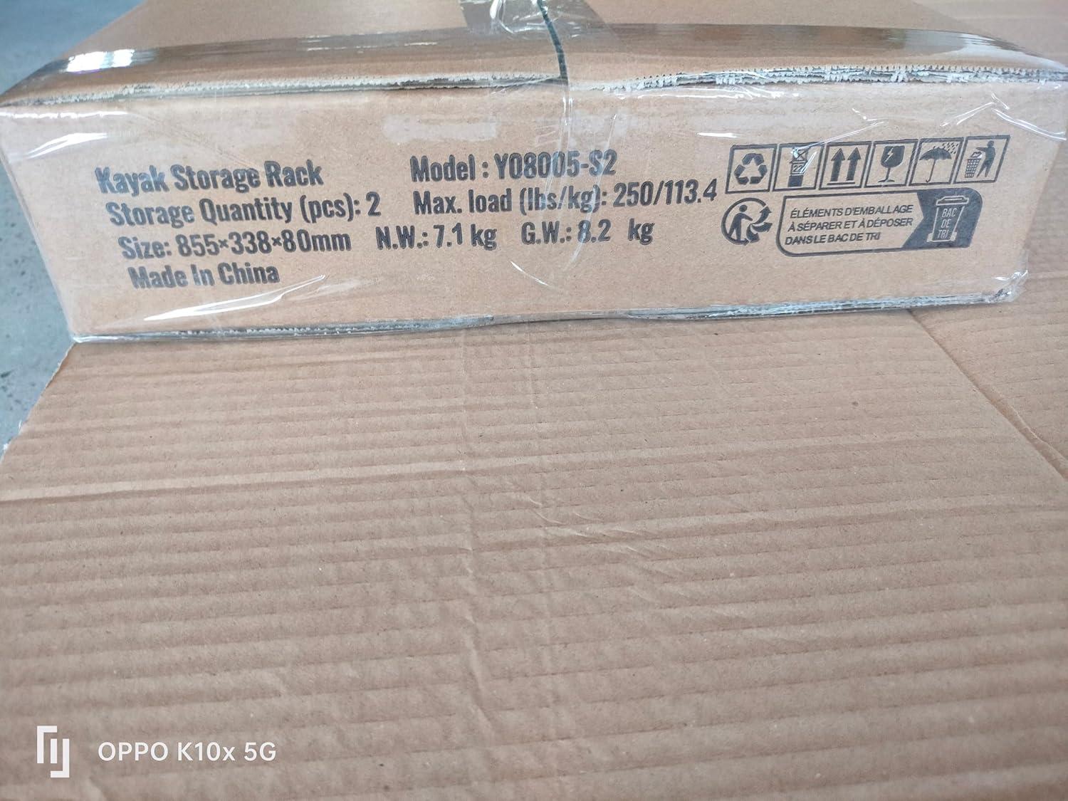 Steel Ceiling Mounted Adjustable Kayak Rack