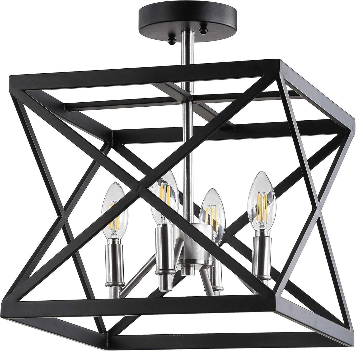 Matias 13'' Matte Black and Bronze LED Flush Mount Ceiling Light