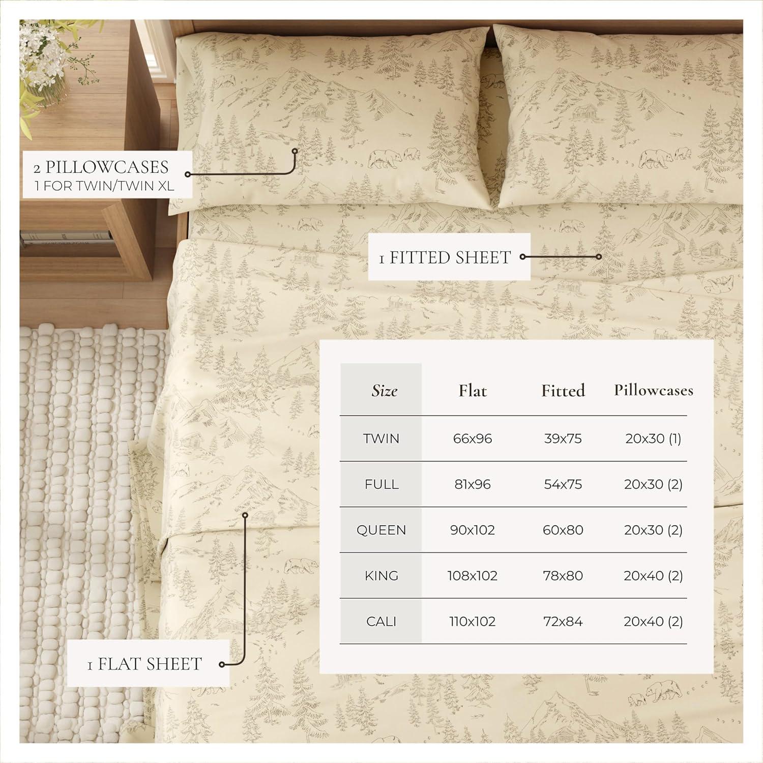 100% Cotton Cozy Solid Flannel Sheet Set