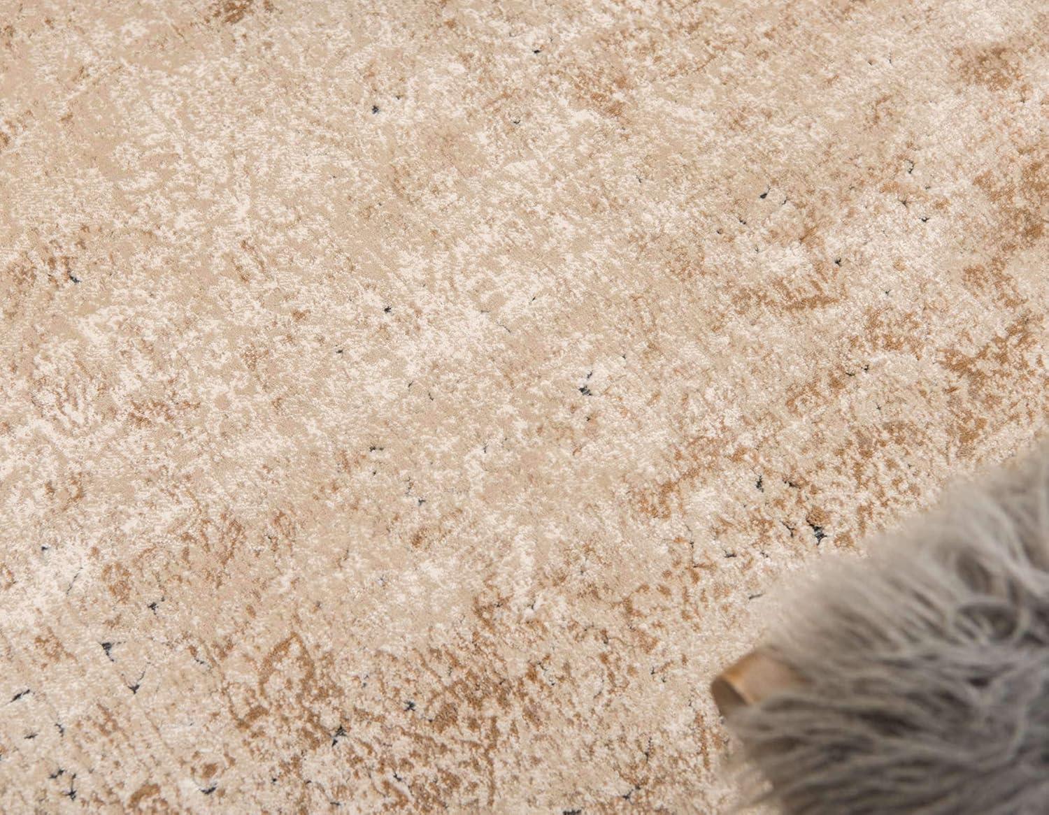 Unique Loom Chateau Collection Area Rug - Jefferson (5' 1" x 8' Rectangle Beige/Light Brown)