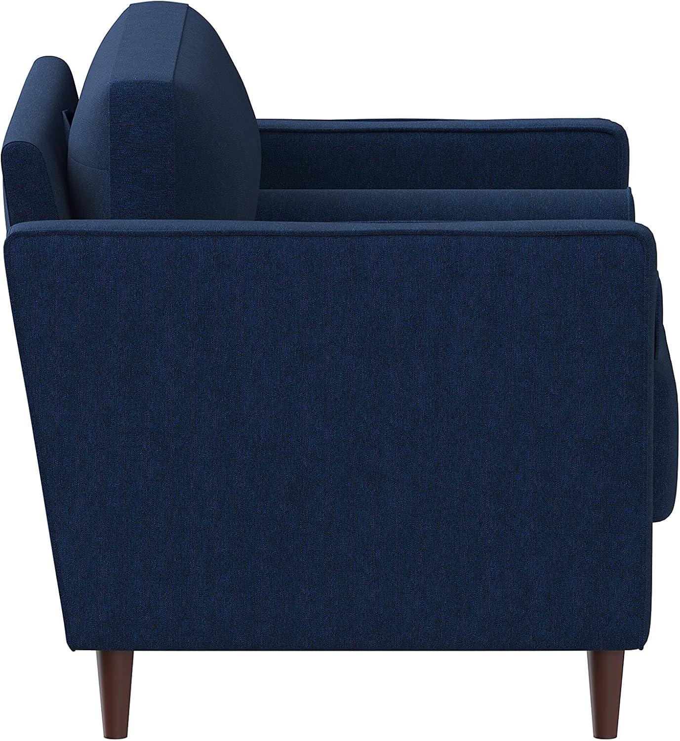 Lifestyle Solutions Lorelei Lounge Chair, Navy Blue Fabric