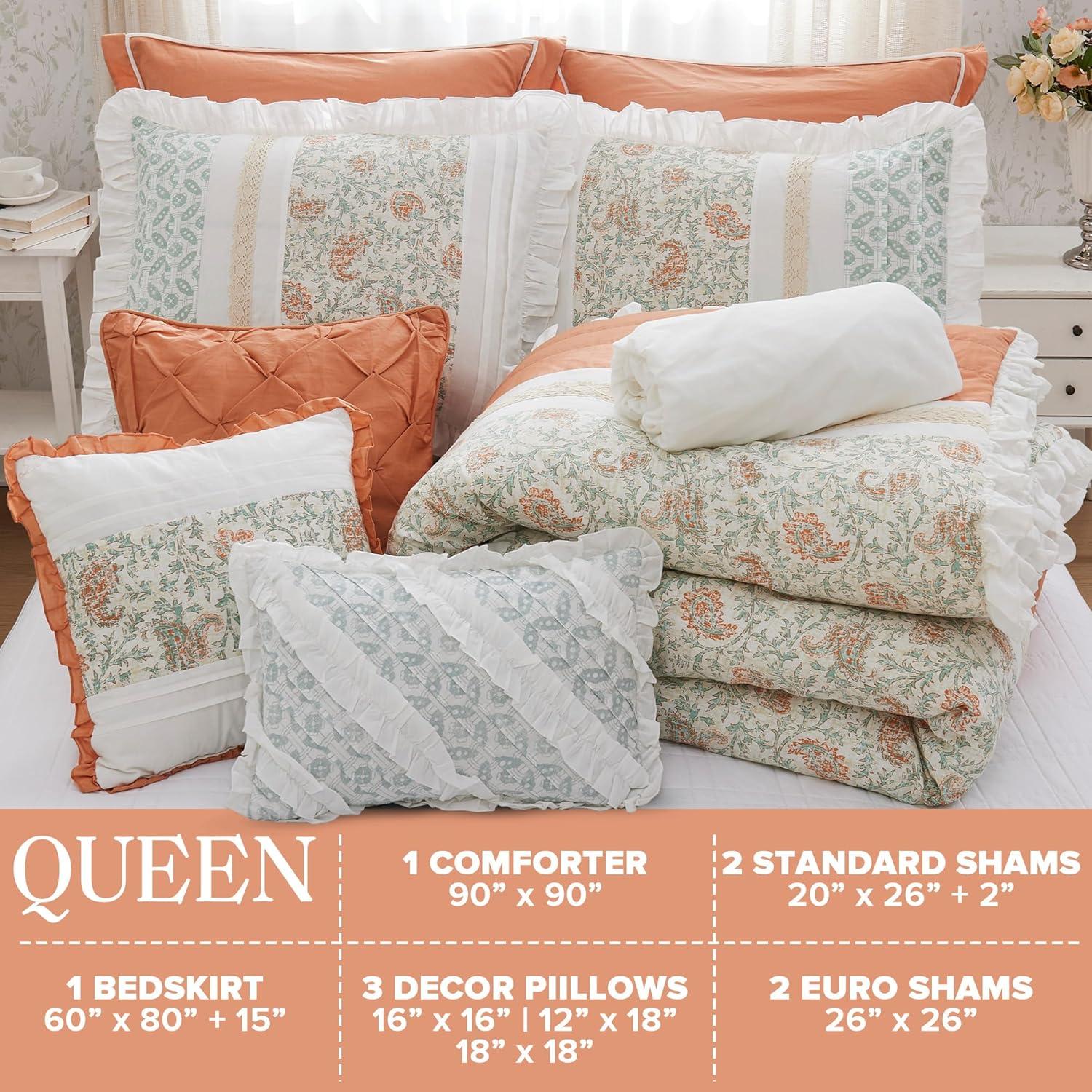 Madison Park Dawn 9 Piece Cotton Percale Comforter Set