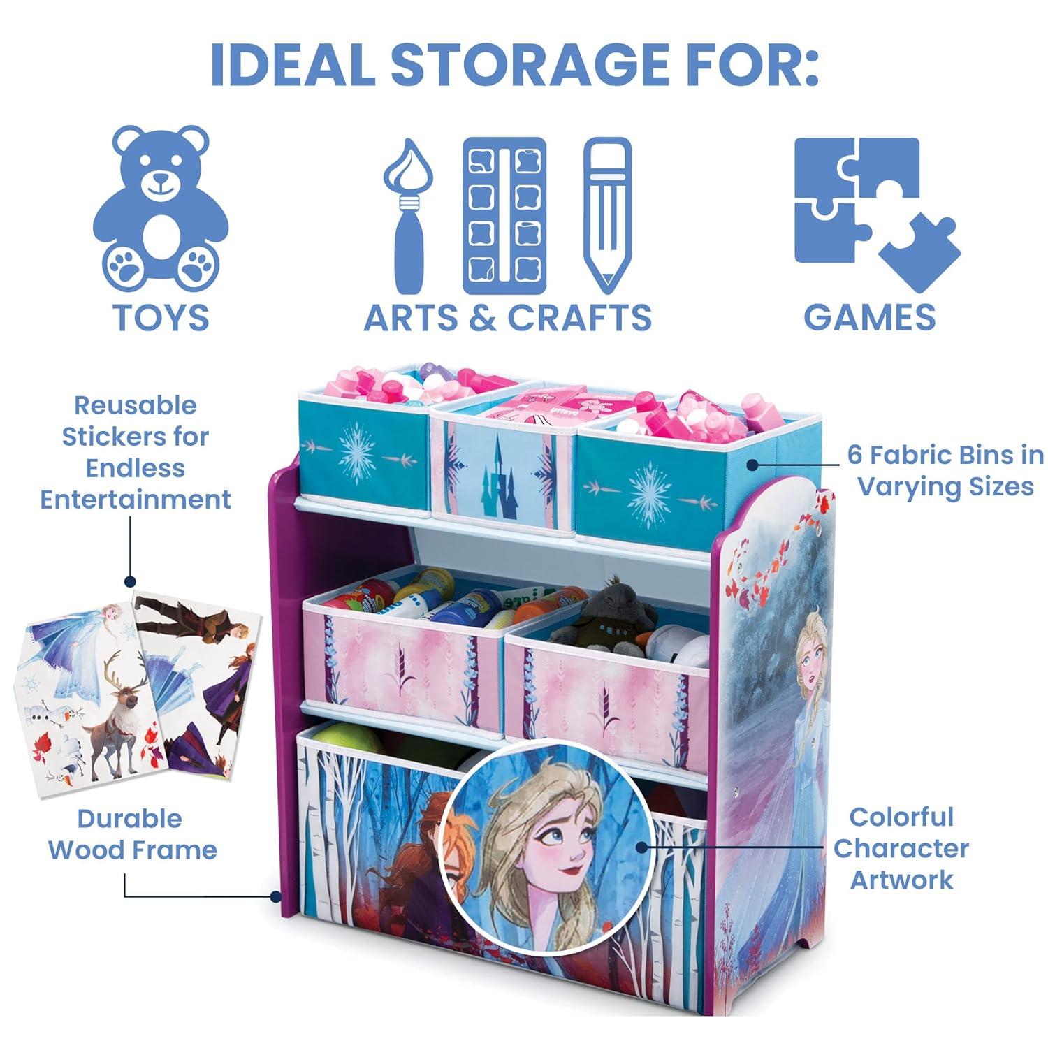 Delta Children 6 Bin Kids' Toy Organizer - Frozen 2