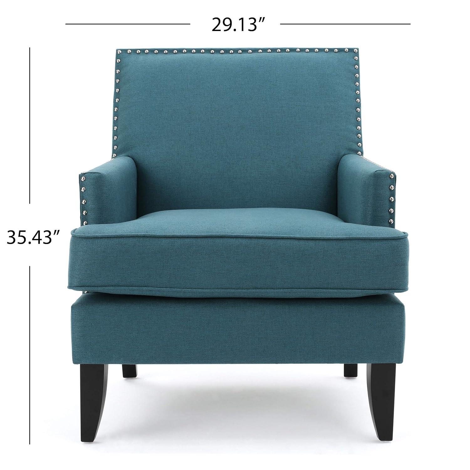 Tilla Club Chair: Studded Trim, Padded Seat, Christopher Knight Home - Ideal for Relaxation