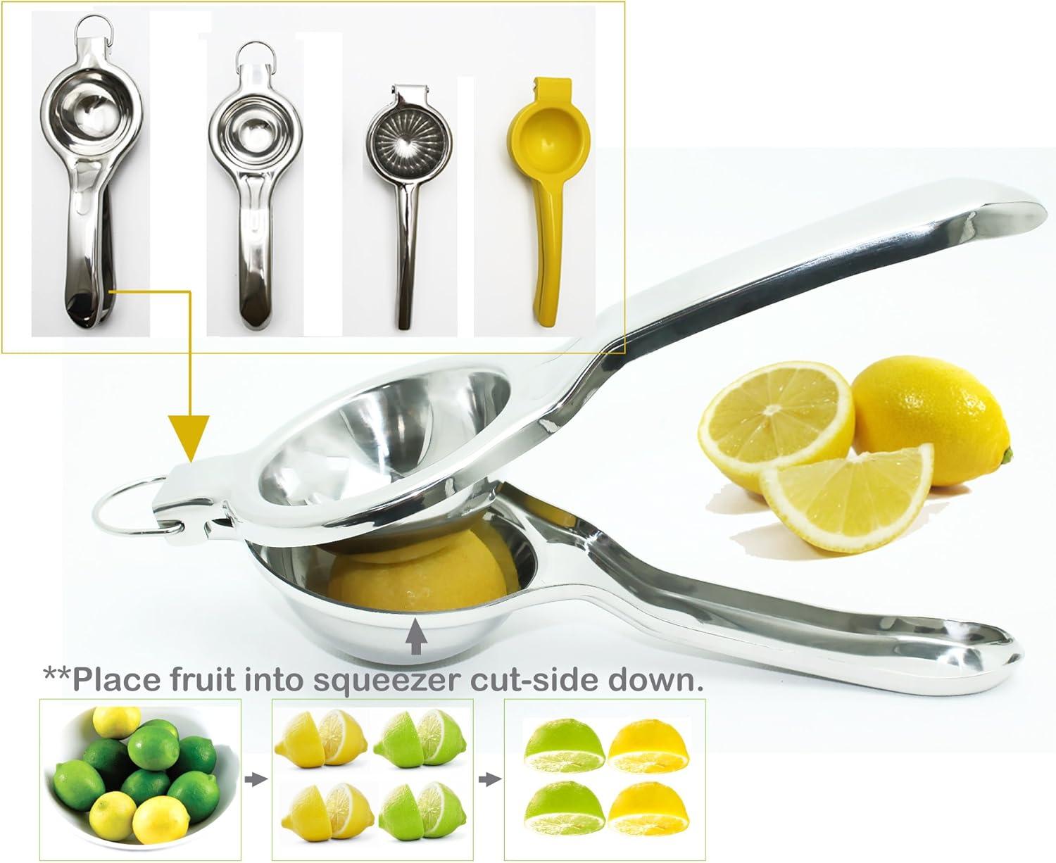 Ghojet professional super jumbo stainless steel lemon squeezer (ls0002) / citrus juicer, commercial grade / biggest hand juicer in its class