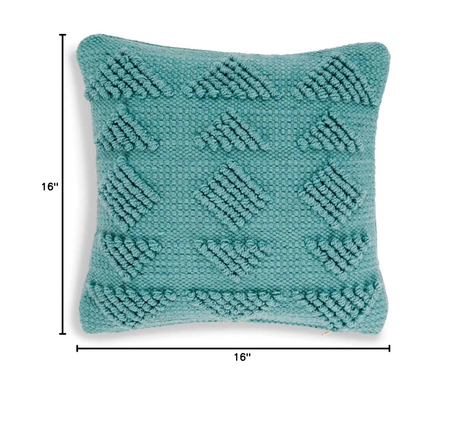Signature Design by Ashley Rustingmere Casual Square Indoor/Outdoor Pillow with Geometric Design, 16 x 16"