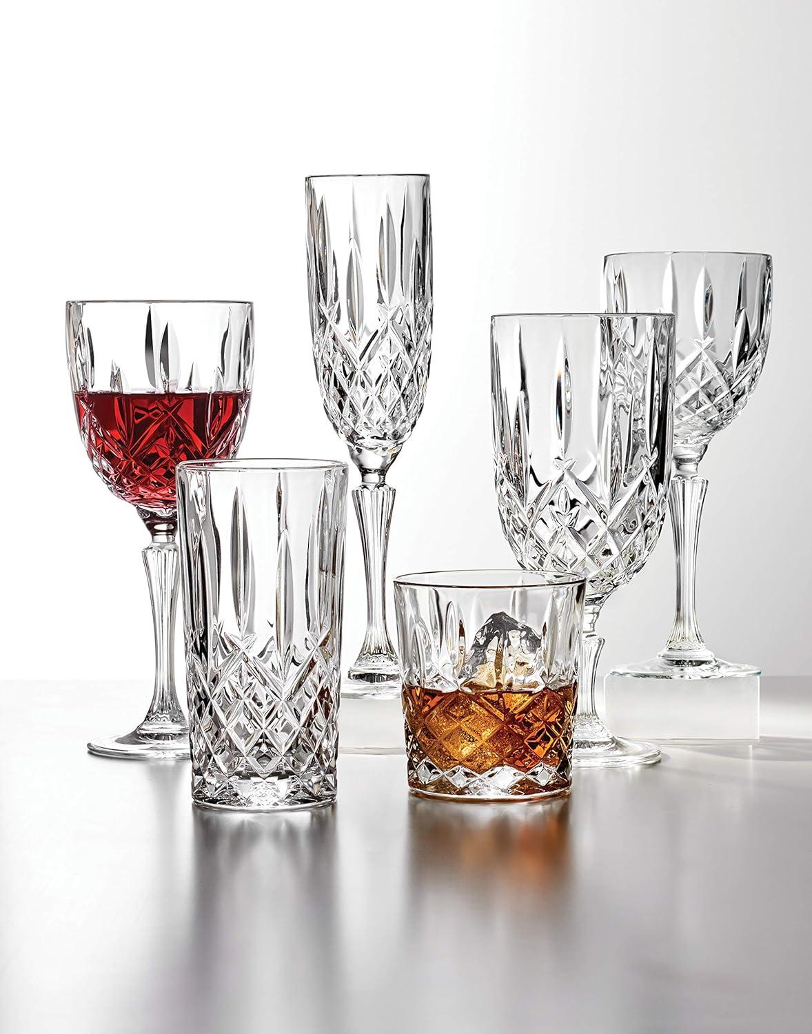 Markham Crystal Cut 11 oz Lowball Glass Set of Four