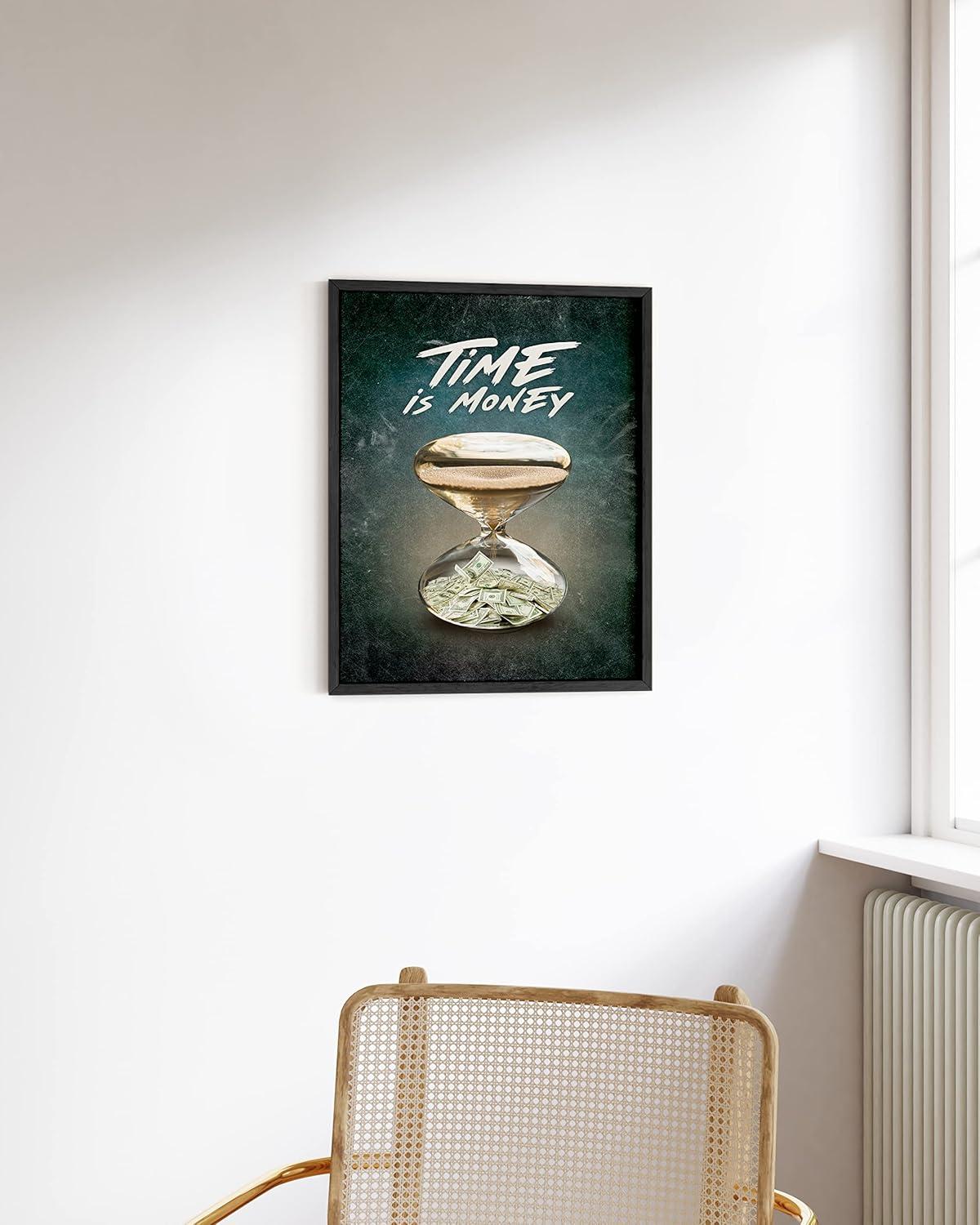 HAUS AND HUES Money Posters for Men - Work Inspirational Quotes Wall Art, Money Art for Wall, Motivational Business Quotes Print, Hustle Wall Art for Bedroom Inspiration (12x16 Unframed)