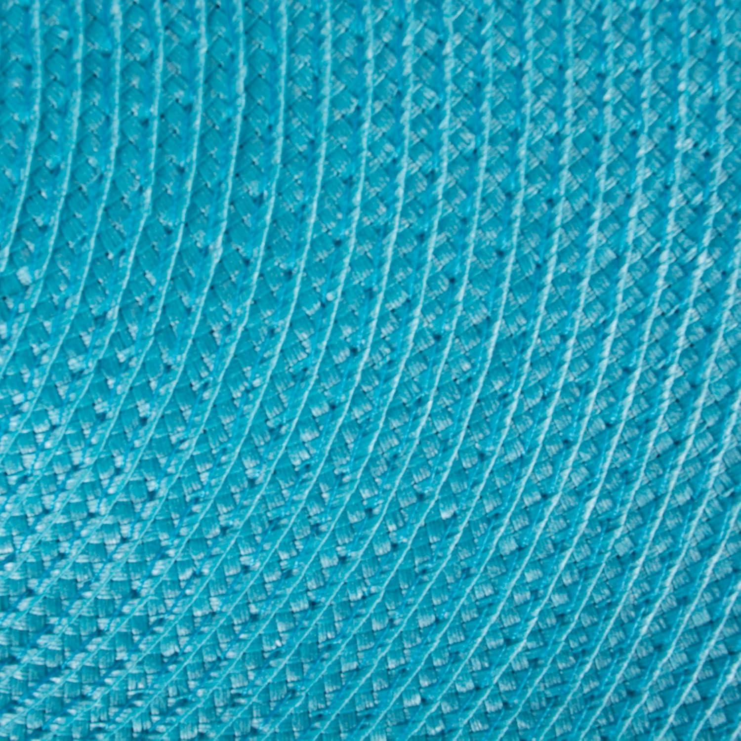 Aqua Woven Round Placemats Set of 6, 14.75"