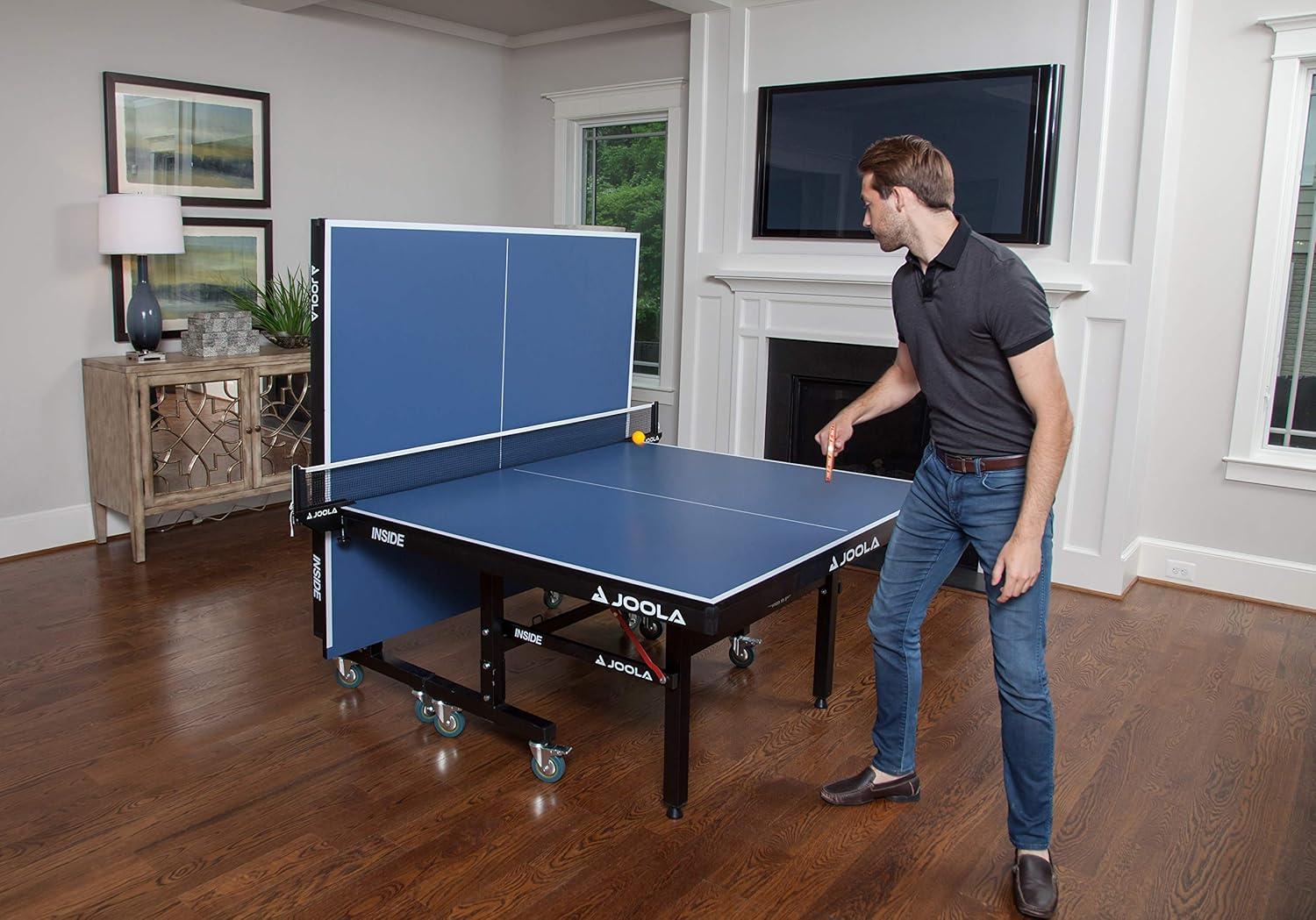 Joola USA Joola Inside, Indoor Table Tennis Table with Net and Post Set - 10 Minute Easy Assembly