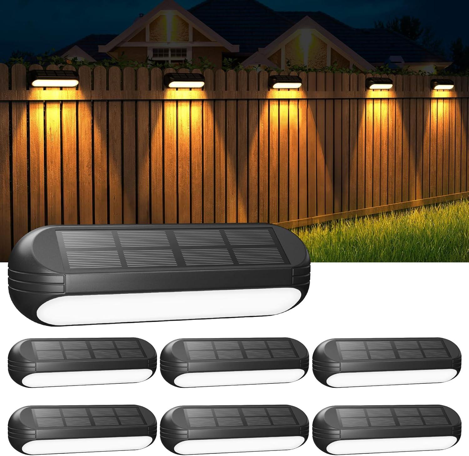WdtPro Matte Black Solar Powered Integrated LED Step Light Kit (Set of 8)