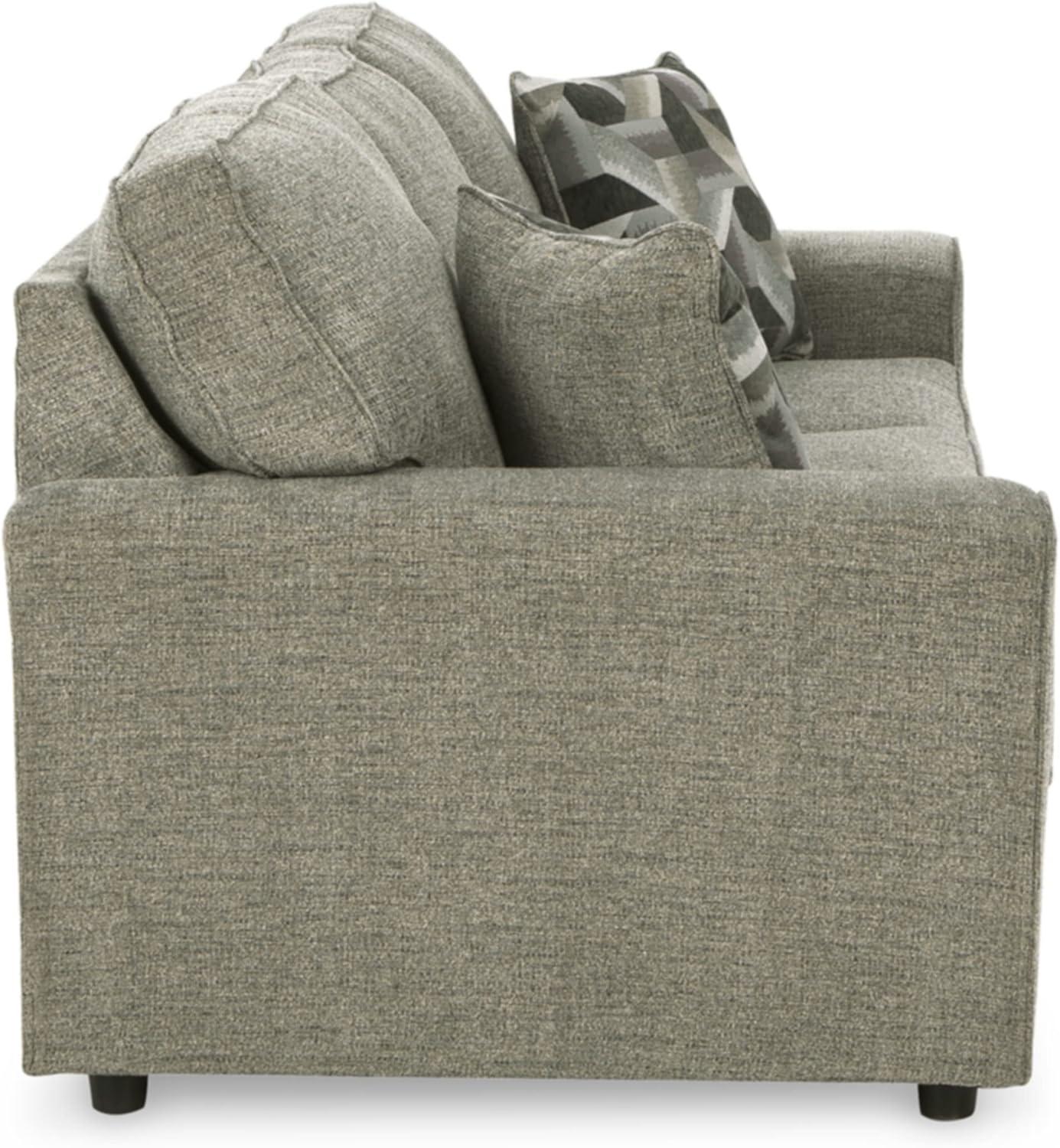 Ashley Furniture Cascilla Contemporary Fabric & Wood Sofa in Light Gray