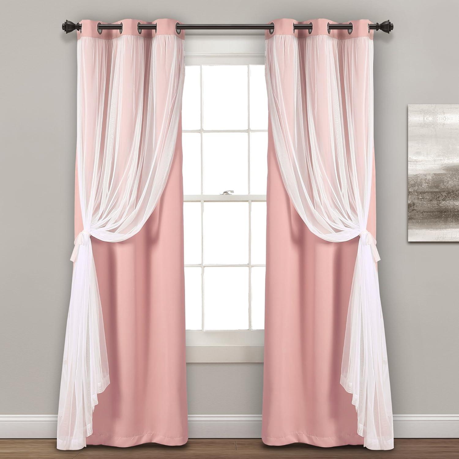 Lush Decor Polyester Blackout Curtain Pair (Set of 2)