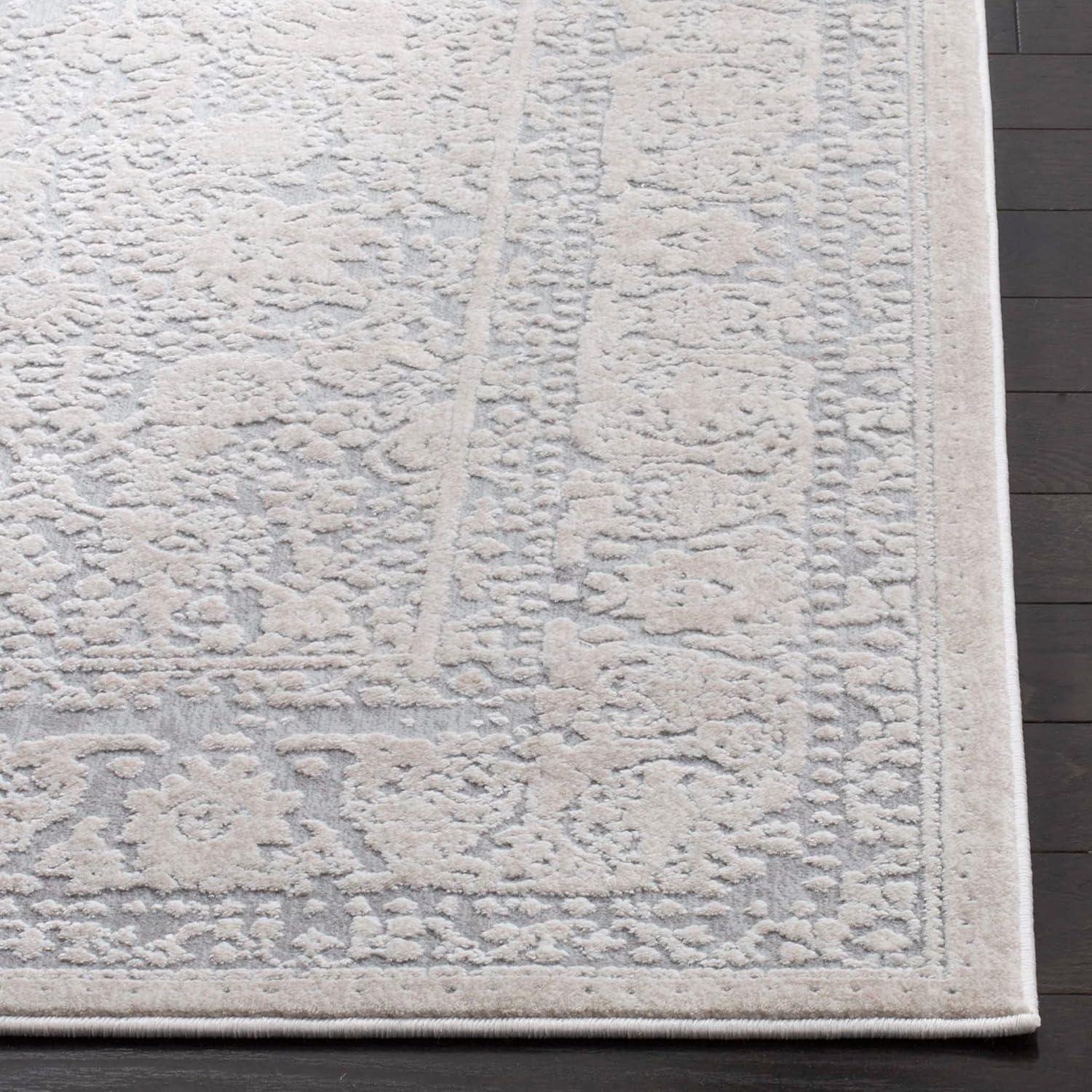 Reflection RFT663 Power Loomed Indoor Runner Rug - 2'3"x6' - Light Grey/Cream - Safavieh