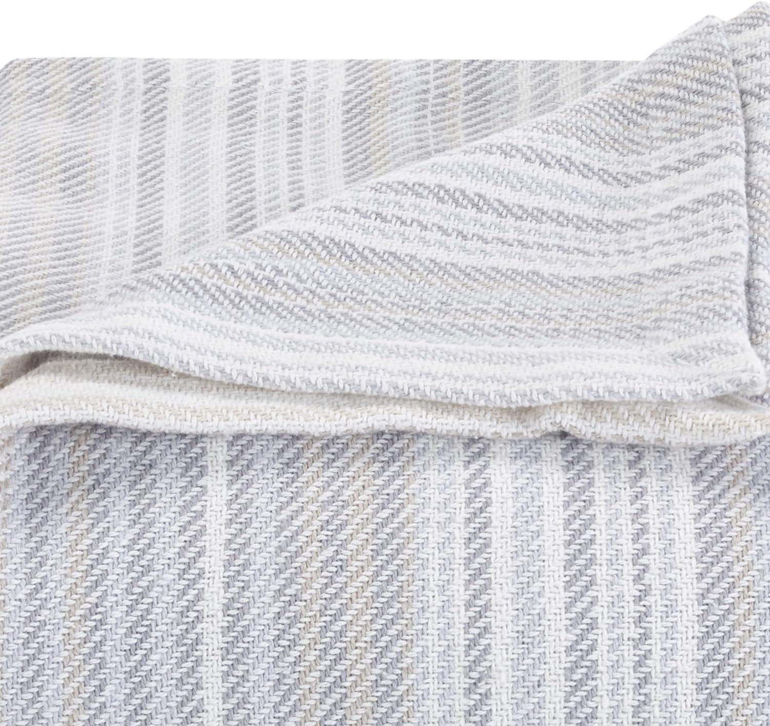 Tommy Bahama Sandy Shore Stripe Cotton Reversible Blanket