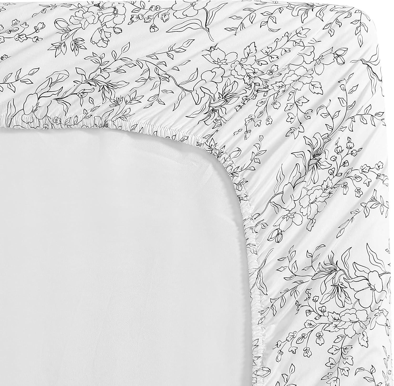 Printed Pattern Percale Cotton Sheet Set - Stone Cottage