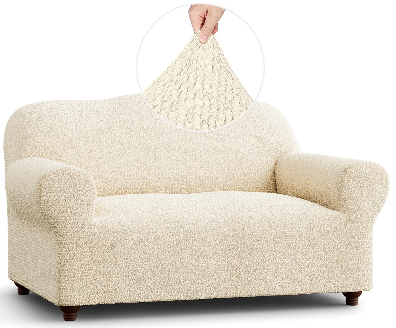 Stretchy Slipcover for Loveseat Sofa - Italian Style & Premium Quality - Mille Righe Collection
