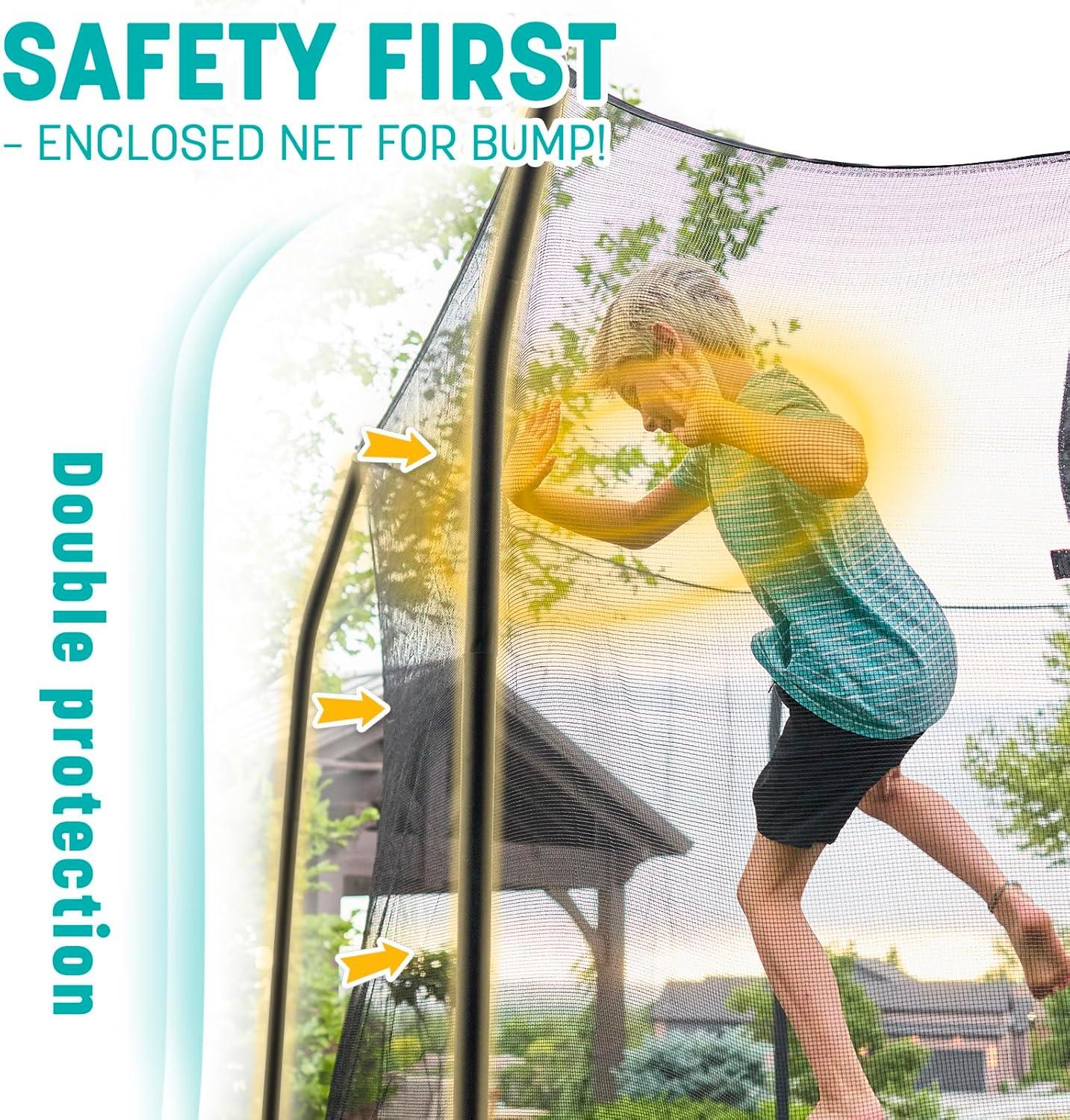 Skywalker Trampolines Skywalker Trampolines 15Ft Round Trampoline With Enclosure  Blue