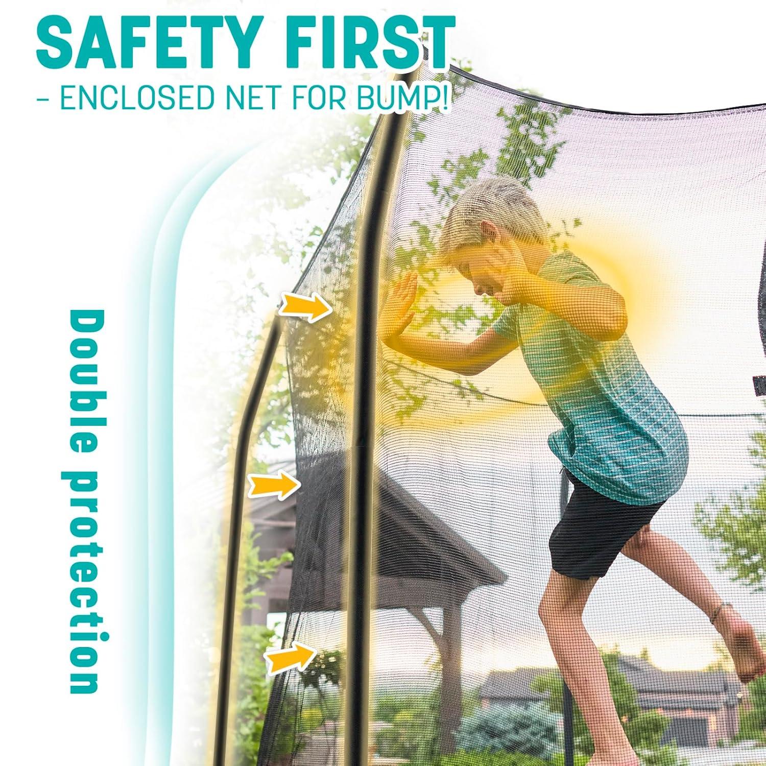 Skywalker Trampolines Skywalker Trampolines 15Ft Round Trampoline With Enclosure  Blue