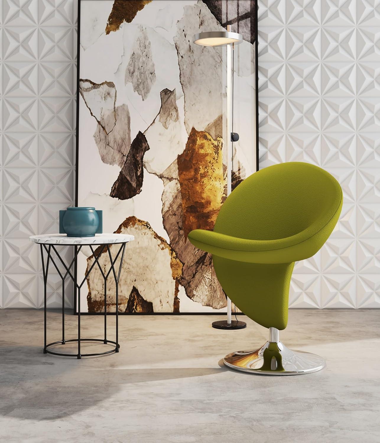 Curl Upholstered Swivel Accent Chair