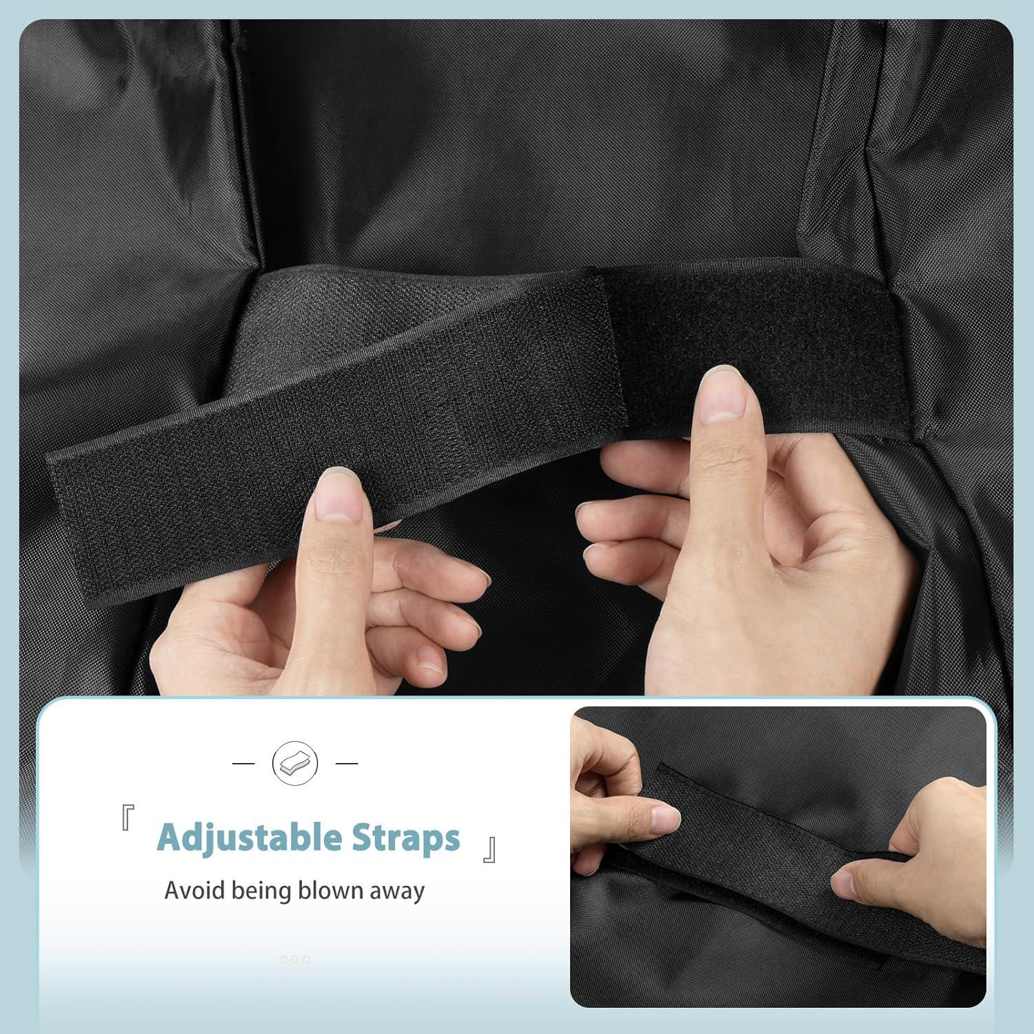 SHINESTAR Griddle Cover for Blackstone 22" and 28" Single Shelf Griddle Cover with Hood and Stand, Waterproof BBQ Cover with Double Straps, Lightweight & Fade Resistant, Black