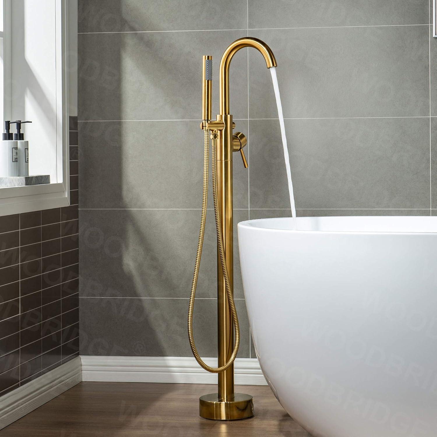 Cove Floor Freestanding Tub Filler with Diverter