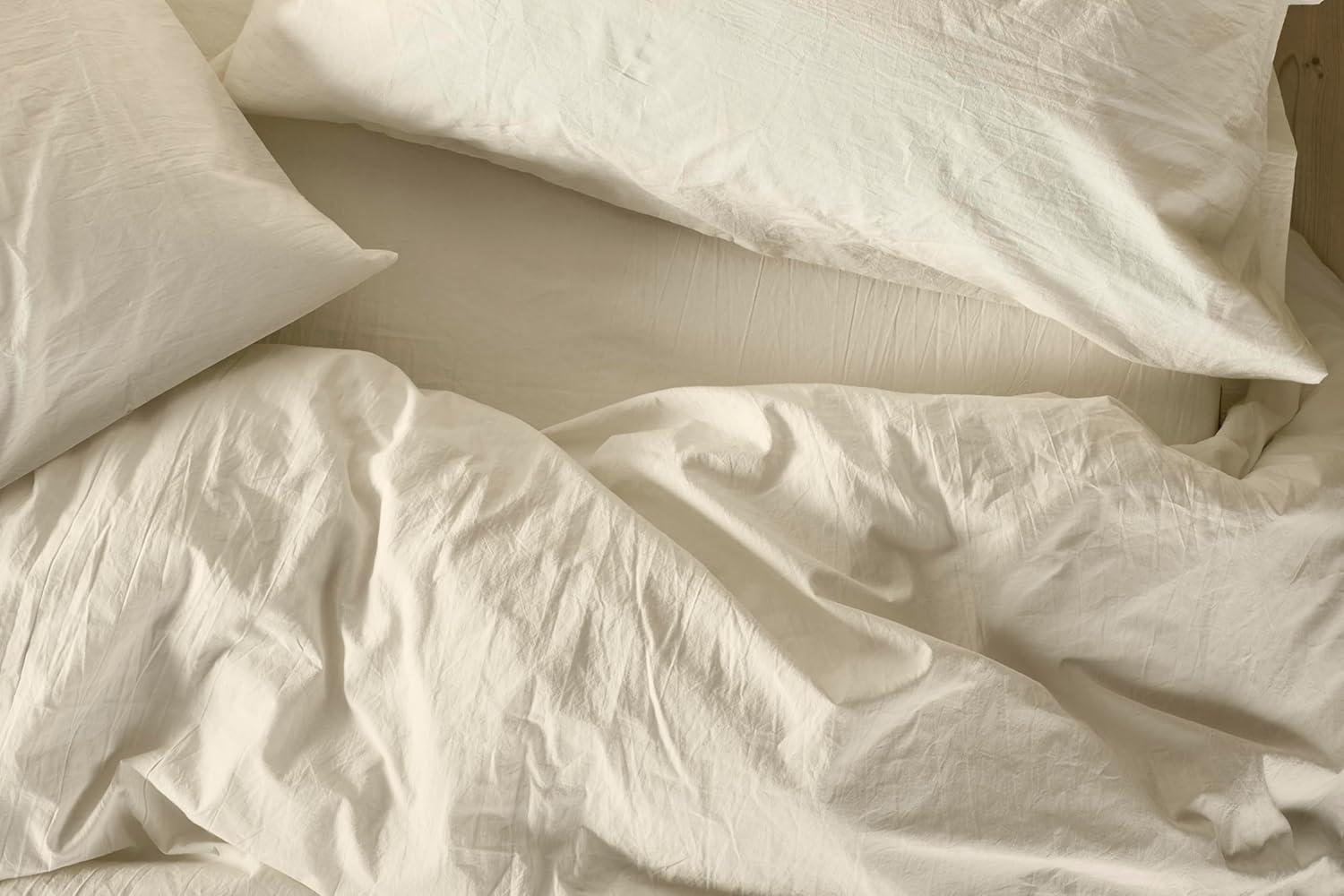 Organic Crinkled Percale Sheet Set