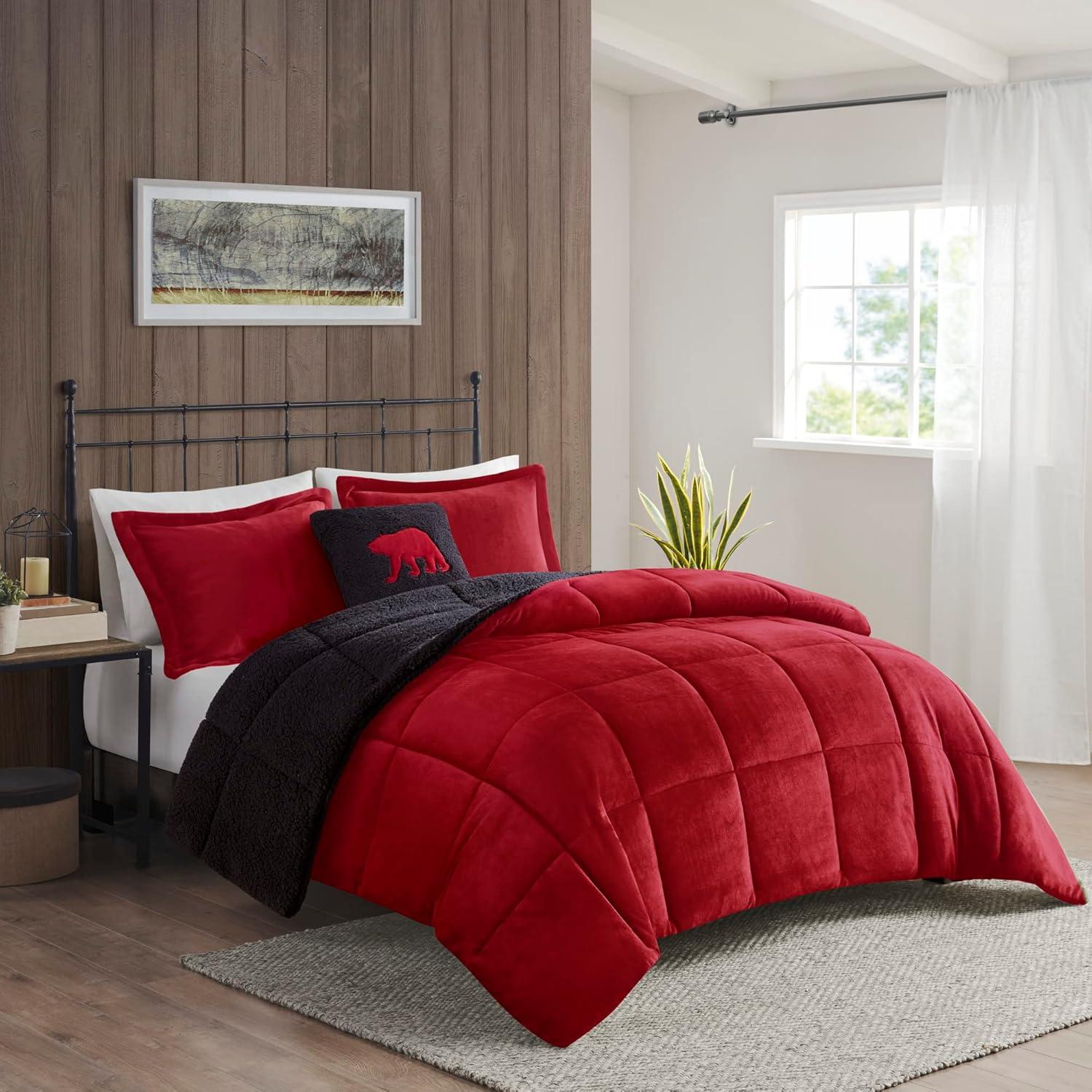 Woolrich Alton Plush to Faux Shearling Down Alternative Comforter Set