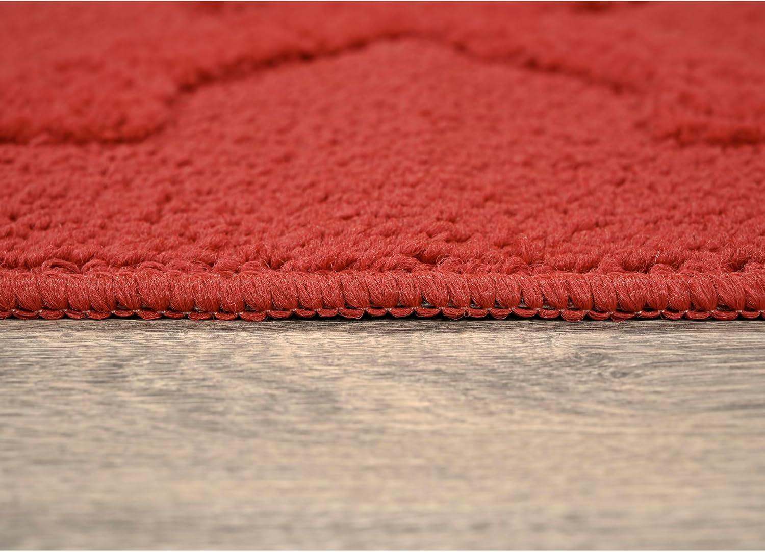 Garland Rug Quatro Polypropylene Chili Red Indoor Area Rug, 7'6" x 9'6"