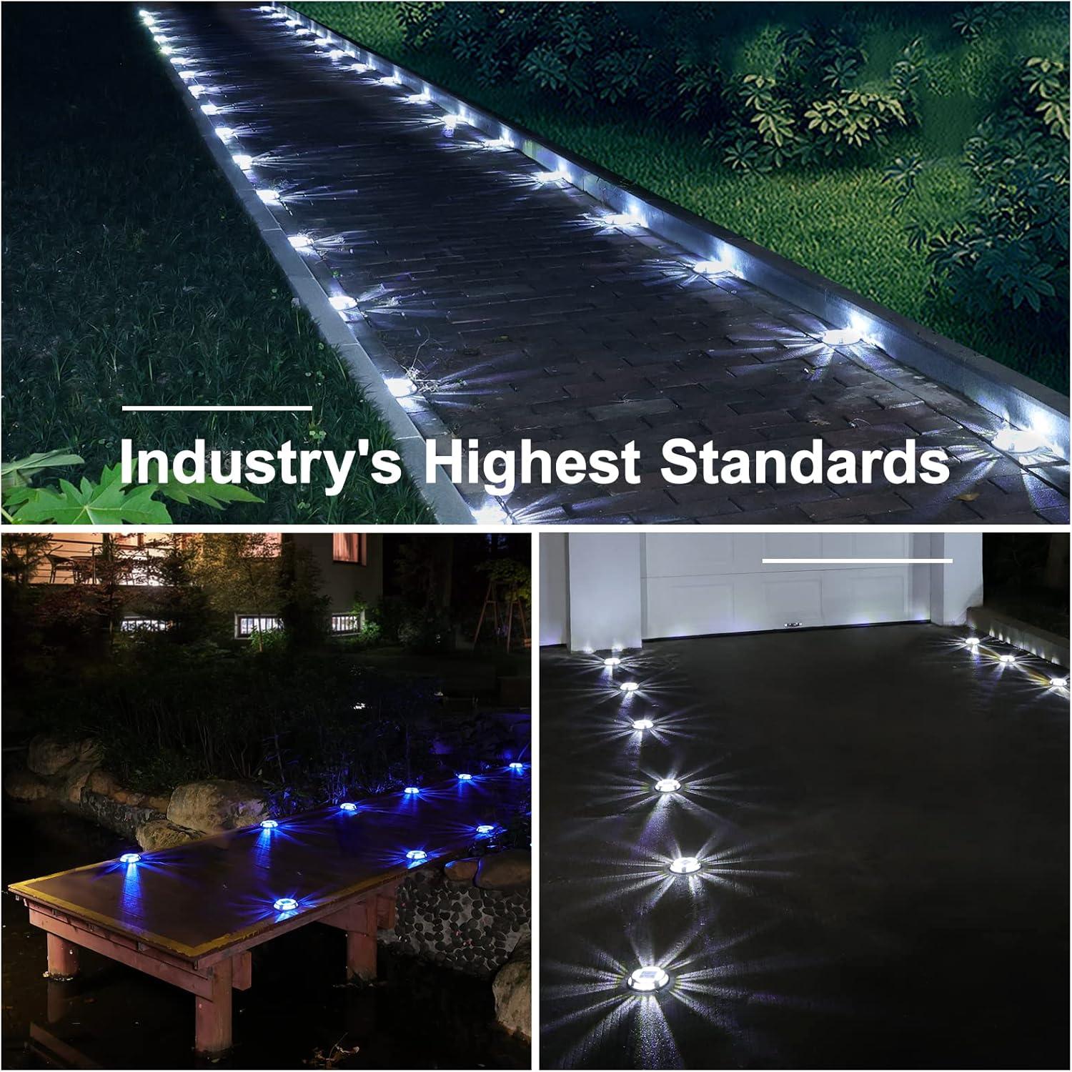 Modern Solar LED Pathway Lights Multipack in White and Blue