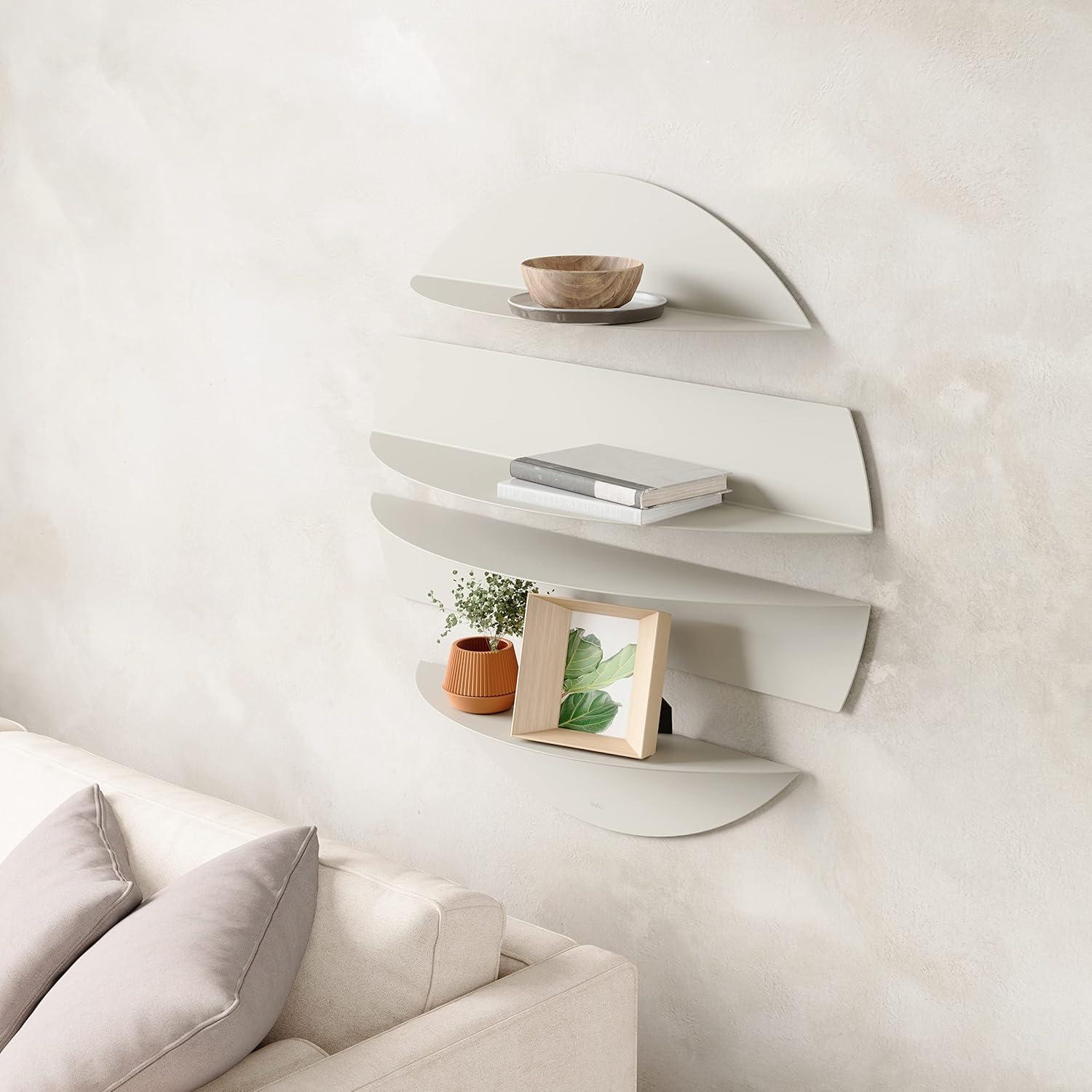 4 Piece Circle Metal Floating Shelf