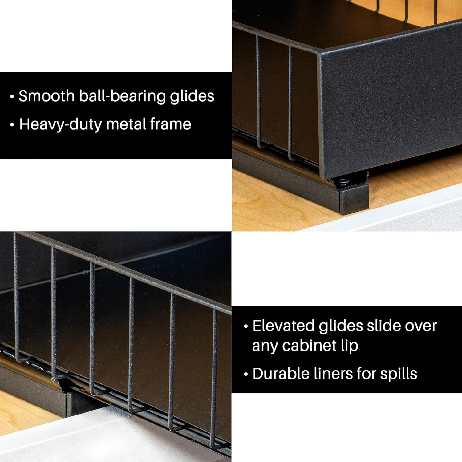 LYNK PROFESSIONAL LYNK PROFESSIONAL® Select™ Slide Out Under Sink Kitchen Cabinet Organizer 11.5"W x 18"D, Wood