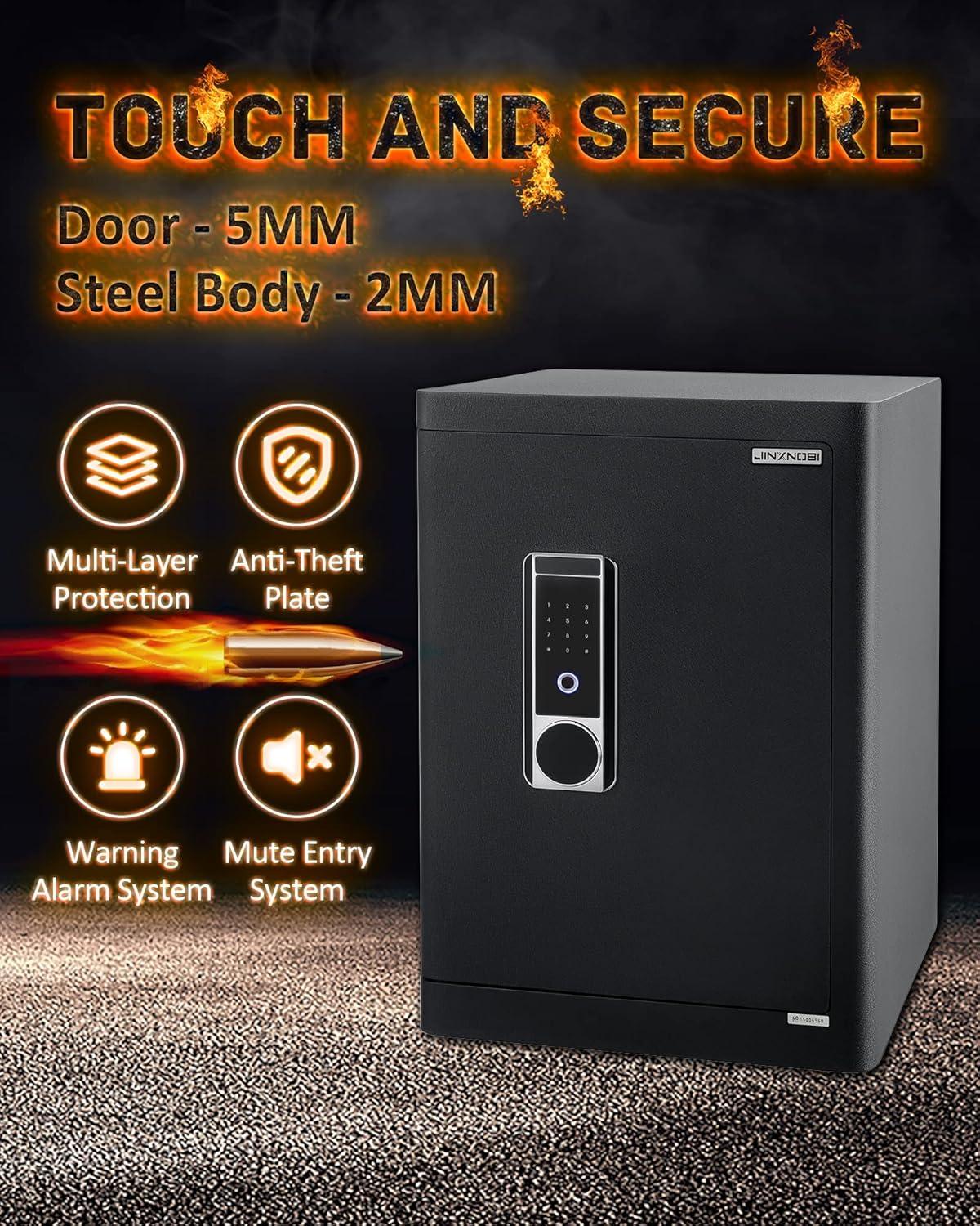 MASTER CRAFT WINDOW AND DOOR Large Safe Box ,4.2 Cubic Feet Home Safe Box With Fireproof Waterproof 27.6In Security Big Safe With Electronic Keypad Digital Lock For Office Hotel