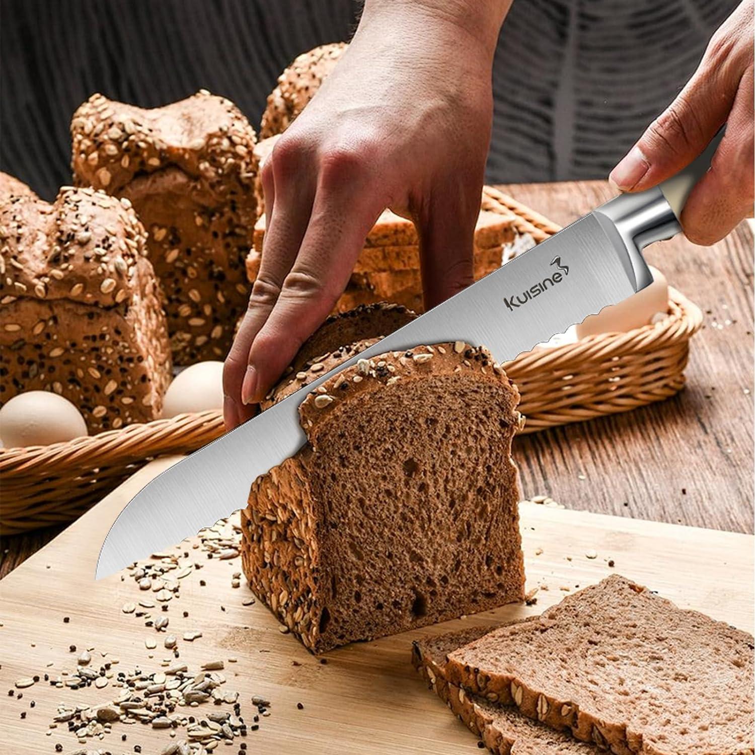 kuisine Kuisine 15-Piece Kitchen Knife Block Set Premium Stainless Steel