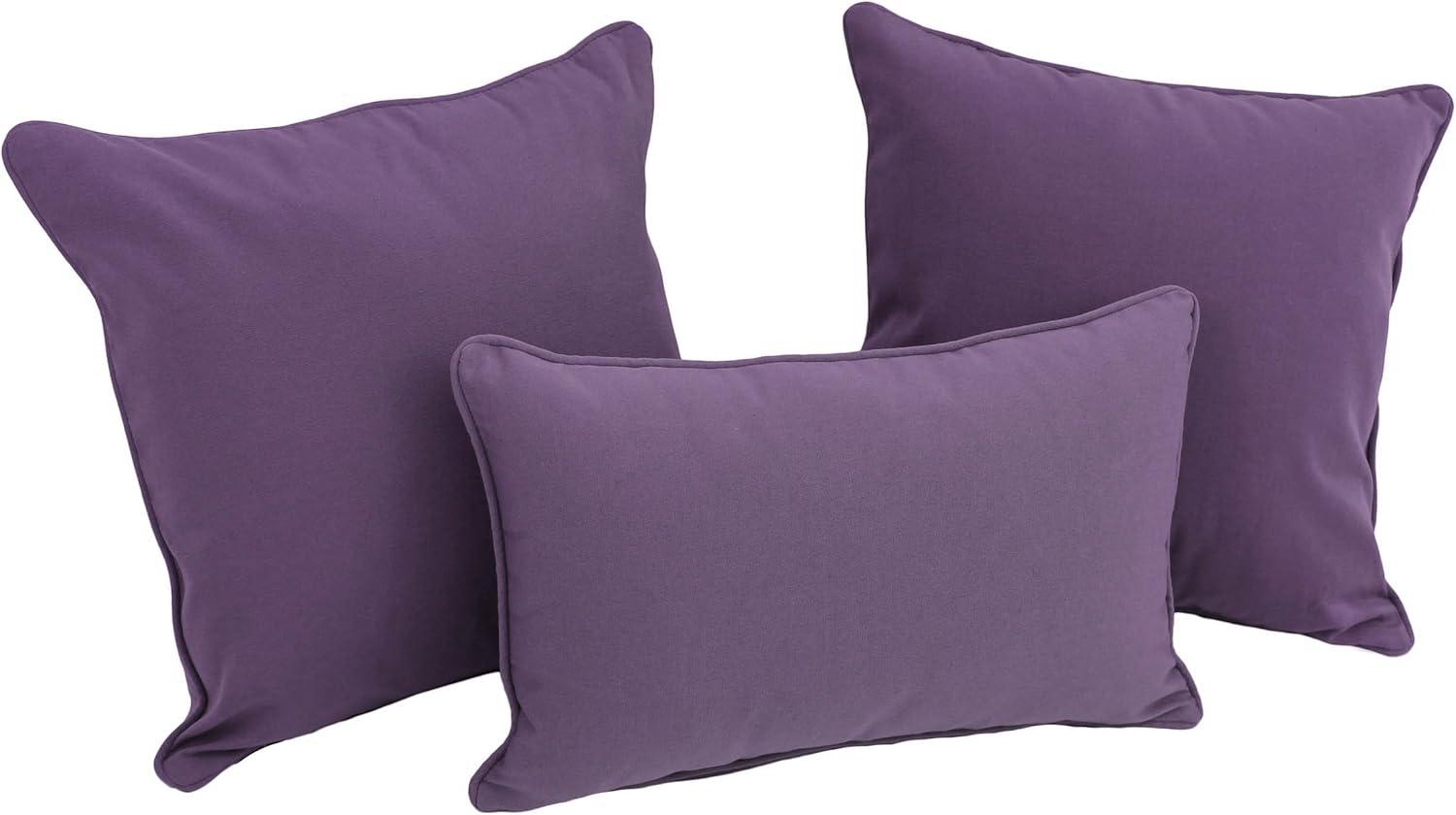 Cotton Blend Reversible Throw Pillow