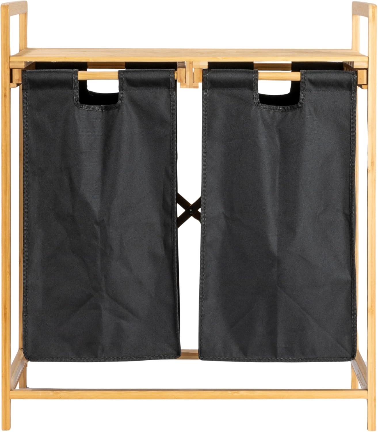 Household Essentials Bamboo Laundry Hamper with Handles