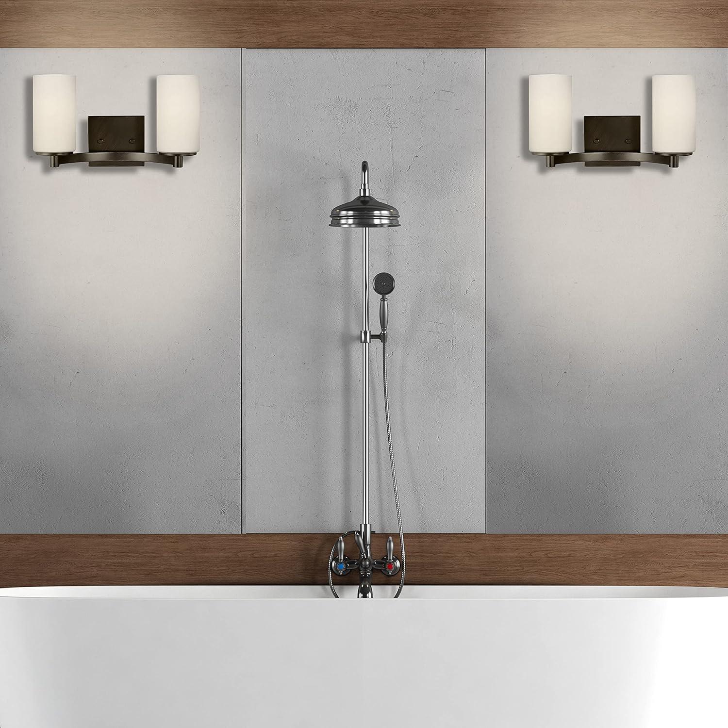 Generation Lighting 4439102EN3-710 Hettinger Two - Light Wall/Bath Vanity Style Fixture, Bronze