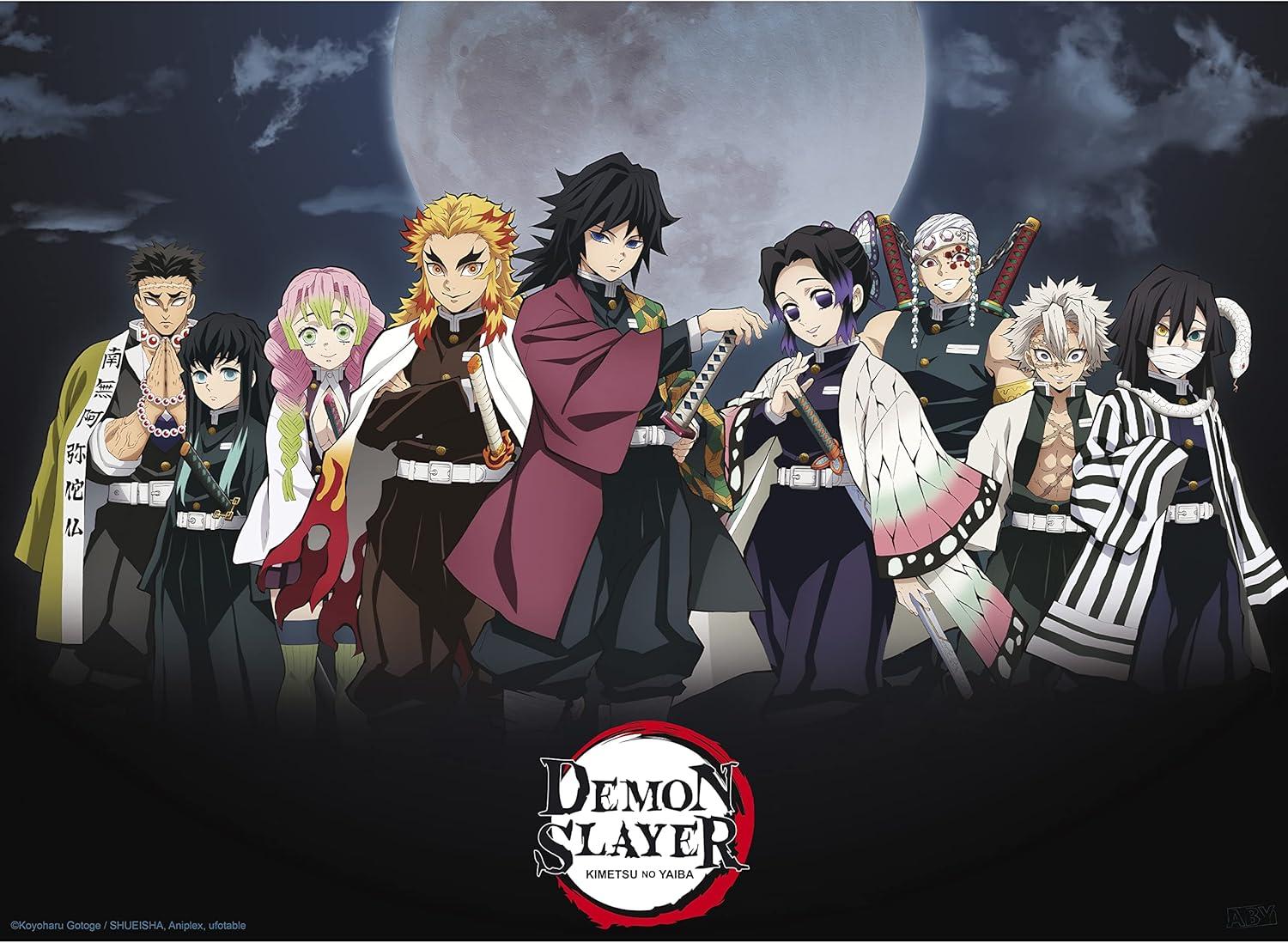 ABYstyle Officially Licensed Demon Slayer Boxed Poster Set Series 2 | Official Anime Wall Art, 4-Pack Posters for Bedroom, Office, or Gift