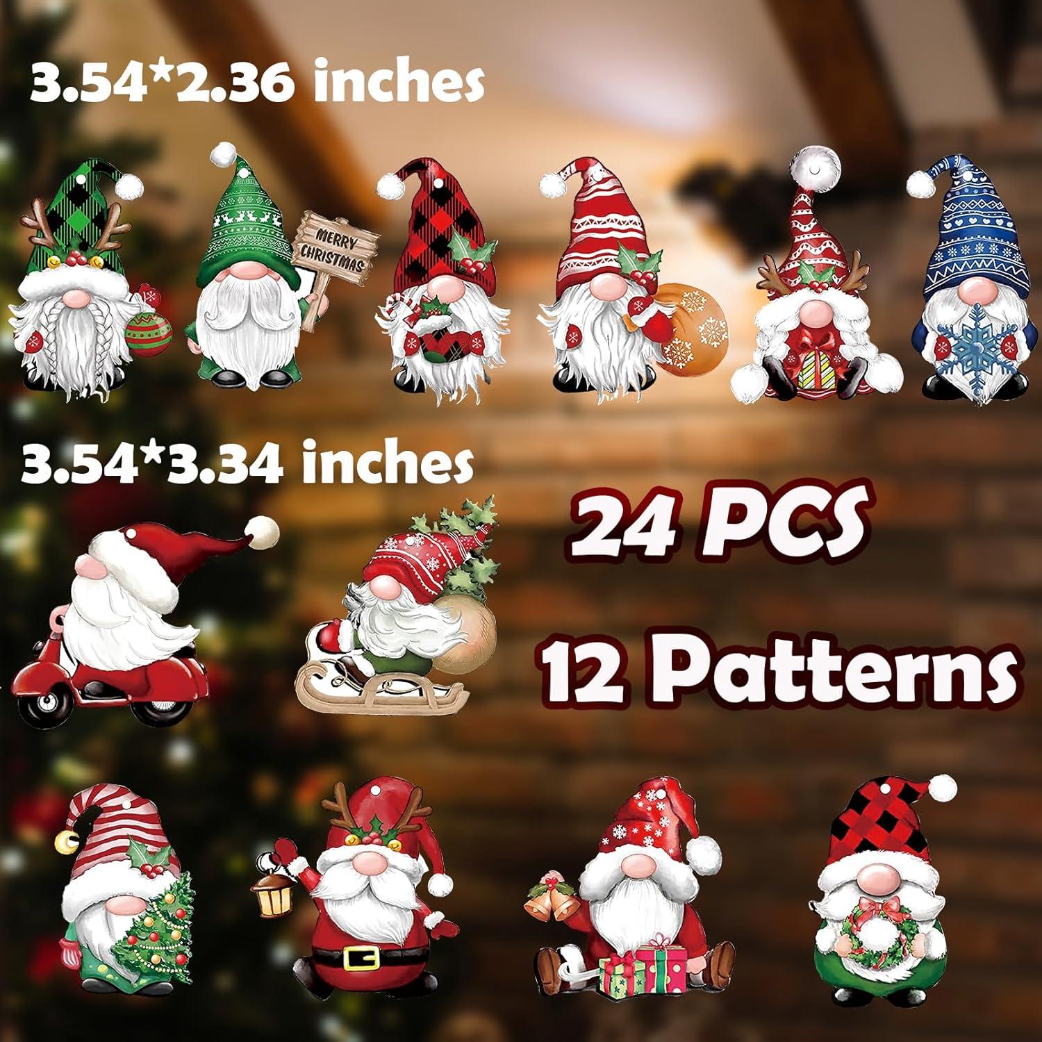 dajkiuy Clearance 24pcs Christmas Gnome Wooden Hanging Ornaments,Wood Hanging Decor for Christmas Tree Decorations Gnome Santa Doll Hanging Craft Holiday Party Supplies