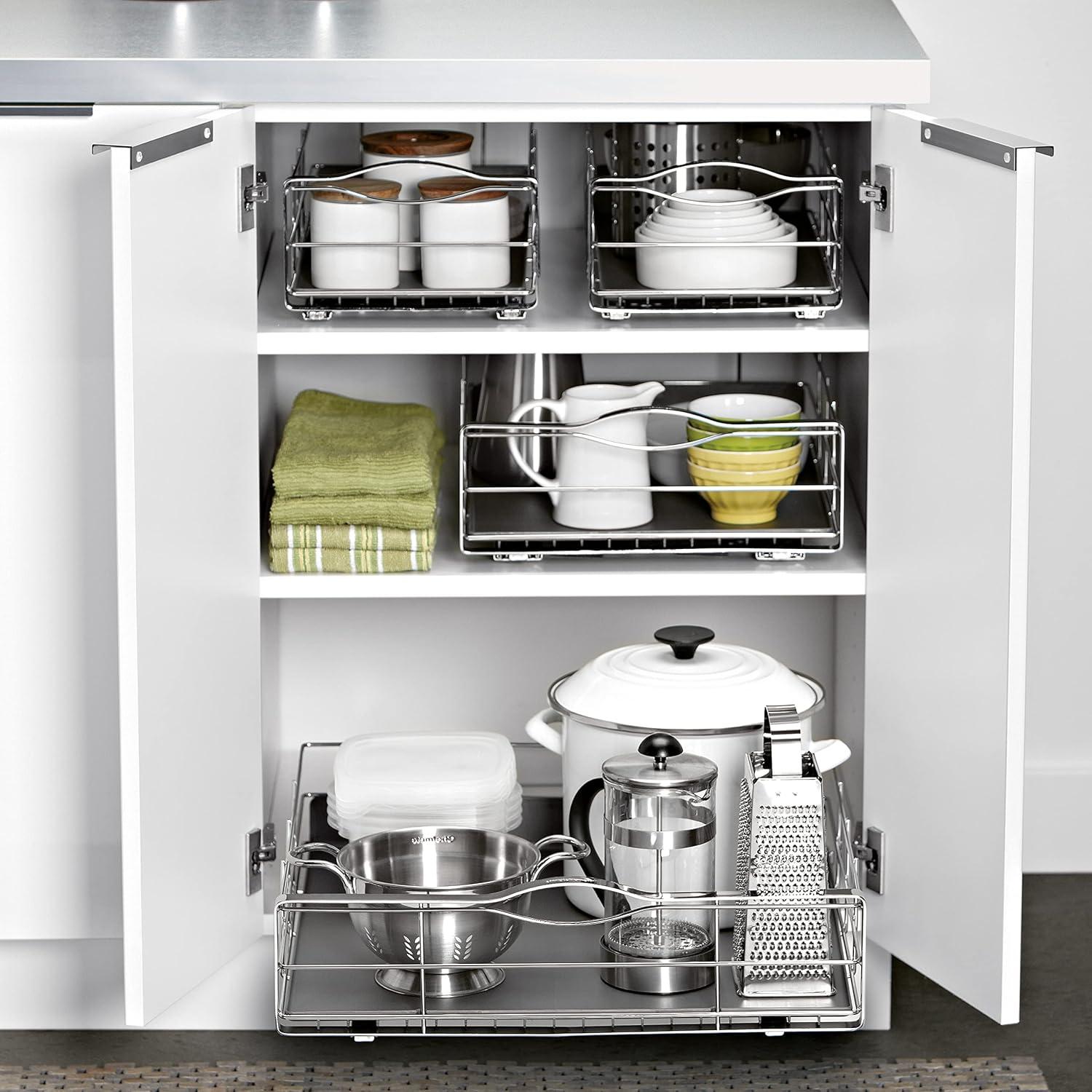 simplehuman Simplehuman Pull-Out Cabinet Organizer, Heavy-Gauge Steel Frame