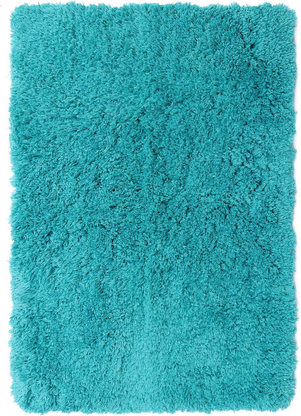 Nestl Super Soft Shaggy Bath Rug, Absorbent Bathroom Rug, Small Medium and Contour, Teal